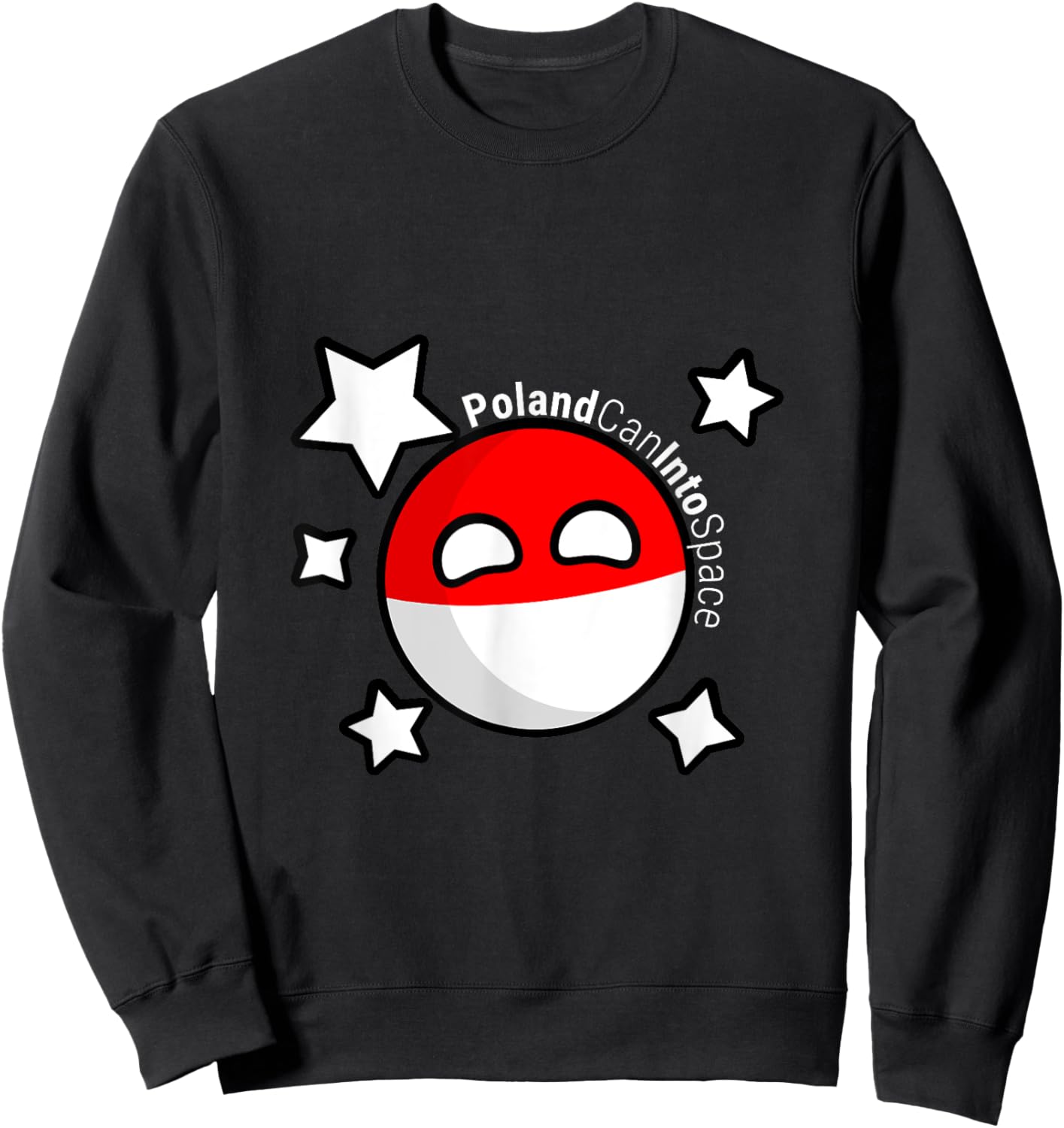 Poland Can into Space Polandball Country balls Hero Sweatshirt - Sweatshirt | Black