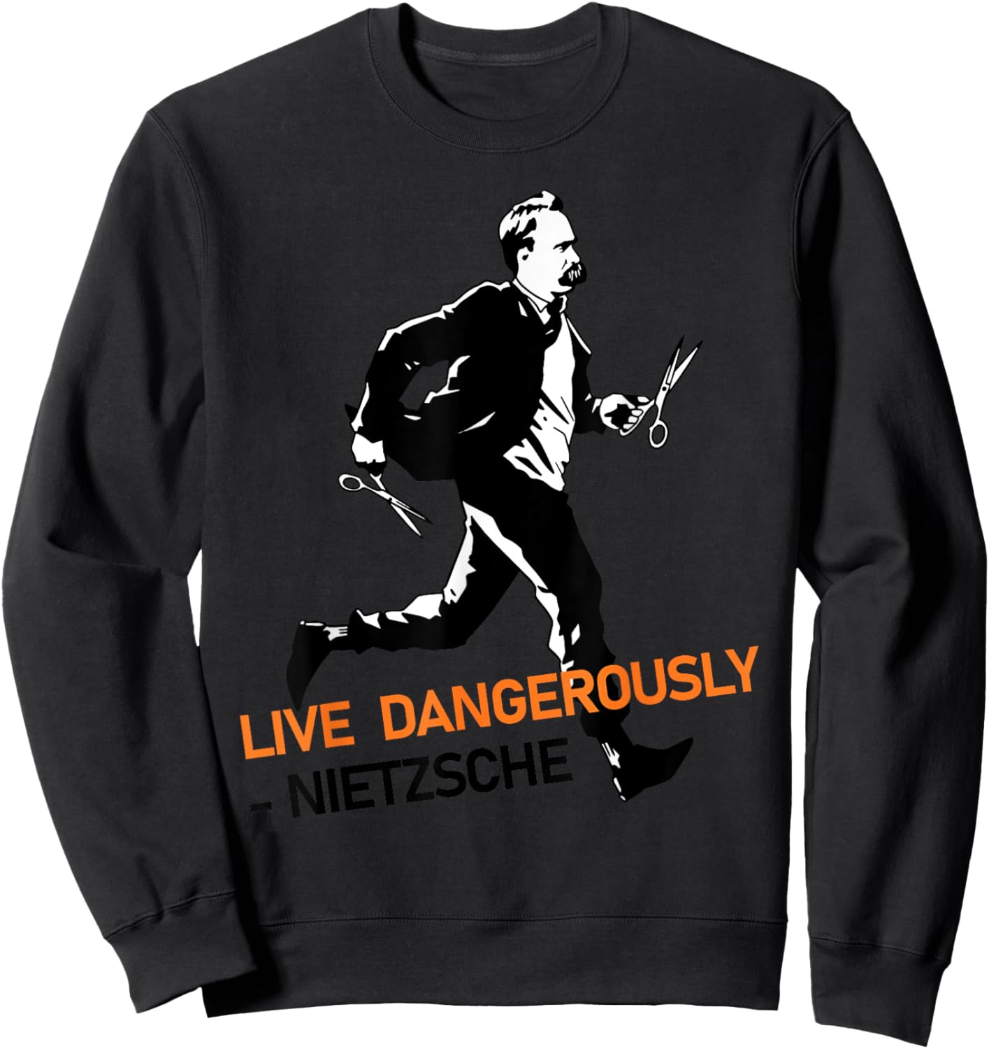 Friedrich Nietzsche philosophy of German philosopher Sweatshirt - Sweatshirt | Black