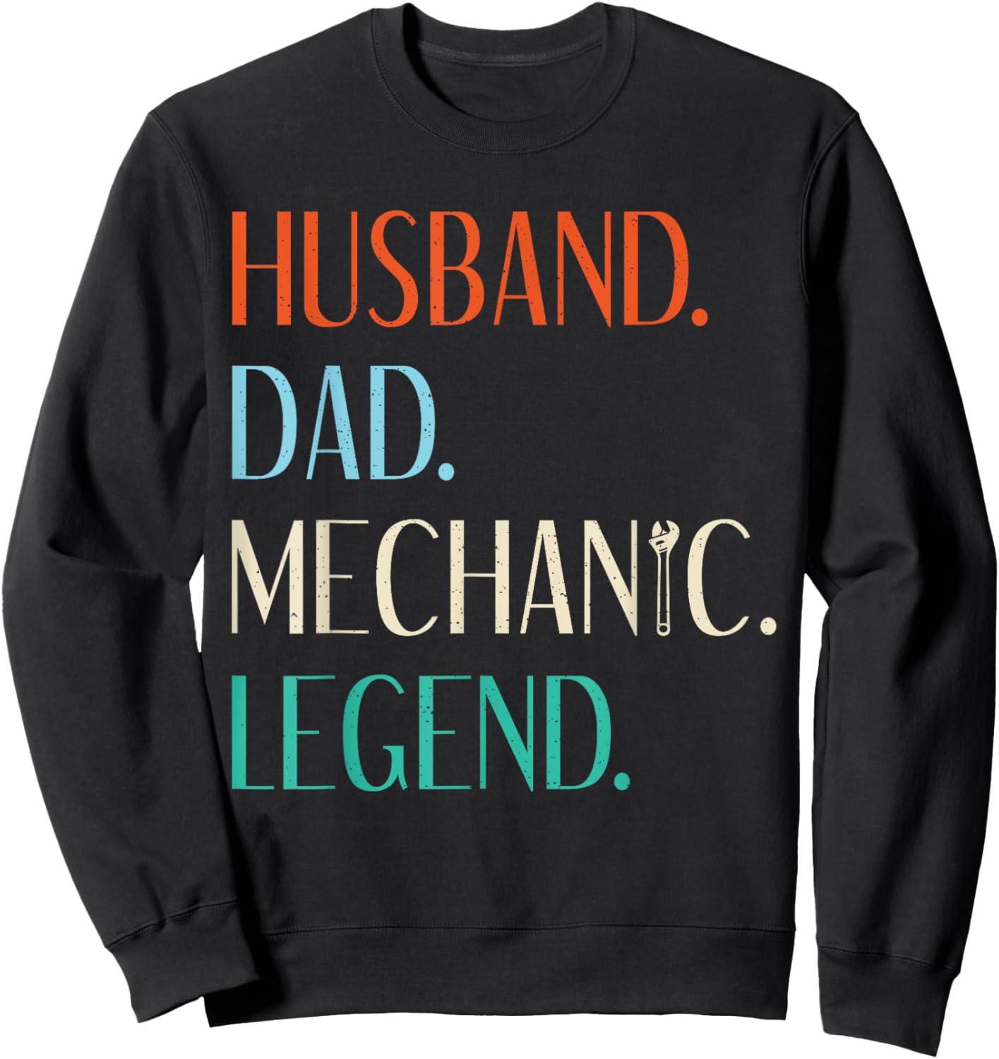 Husband Dad Mechanic Legend Repair Mechanic Sweatshirt - Sweatshirt | Black