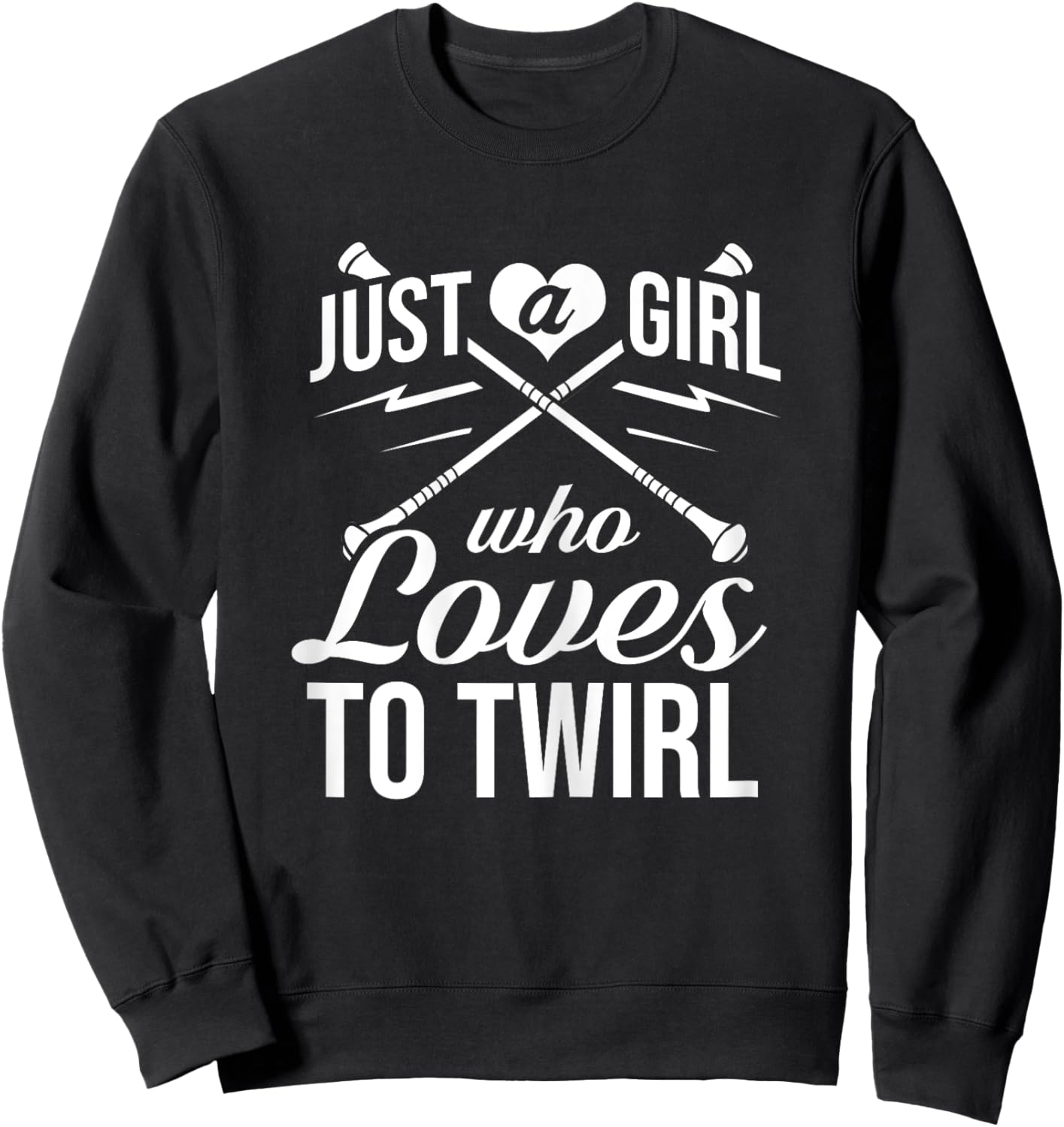 Baton Twirling Majorette Dance Twirler Beginner Sweatshirt - Sweatshirt | Black