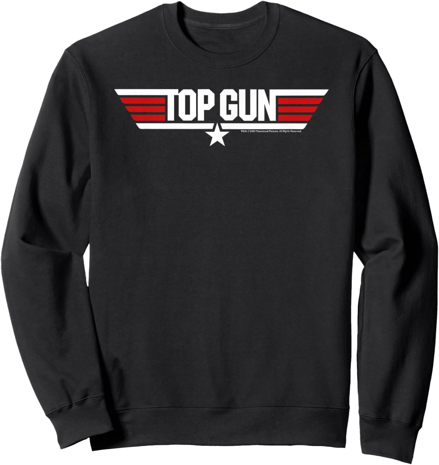 Top Gun White Classic Logo Sweatshirt - Sweatshirt | Black