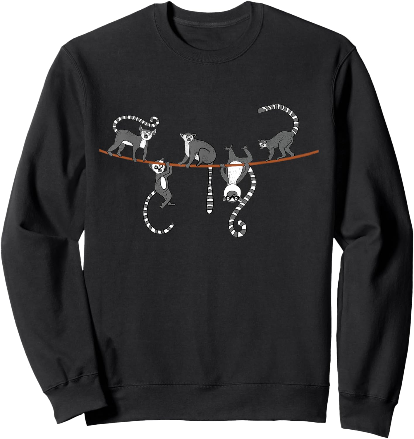 String Lemur - Animal Researcher Zookeeper Lemur Lover Sweatshirt - Sweatshirt | Black