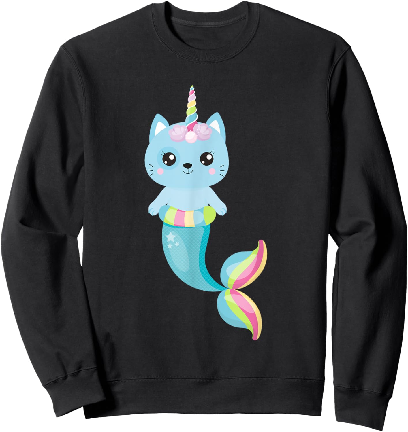 Summer Caticorn Unicorn Sweatshirt - Sweatshirt | Black