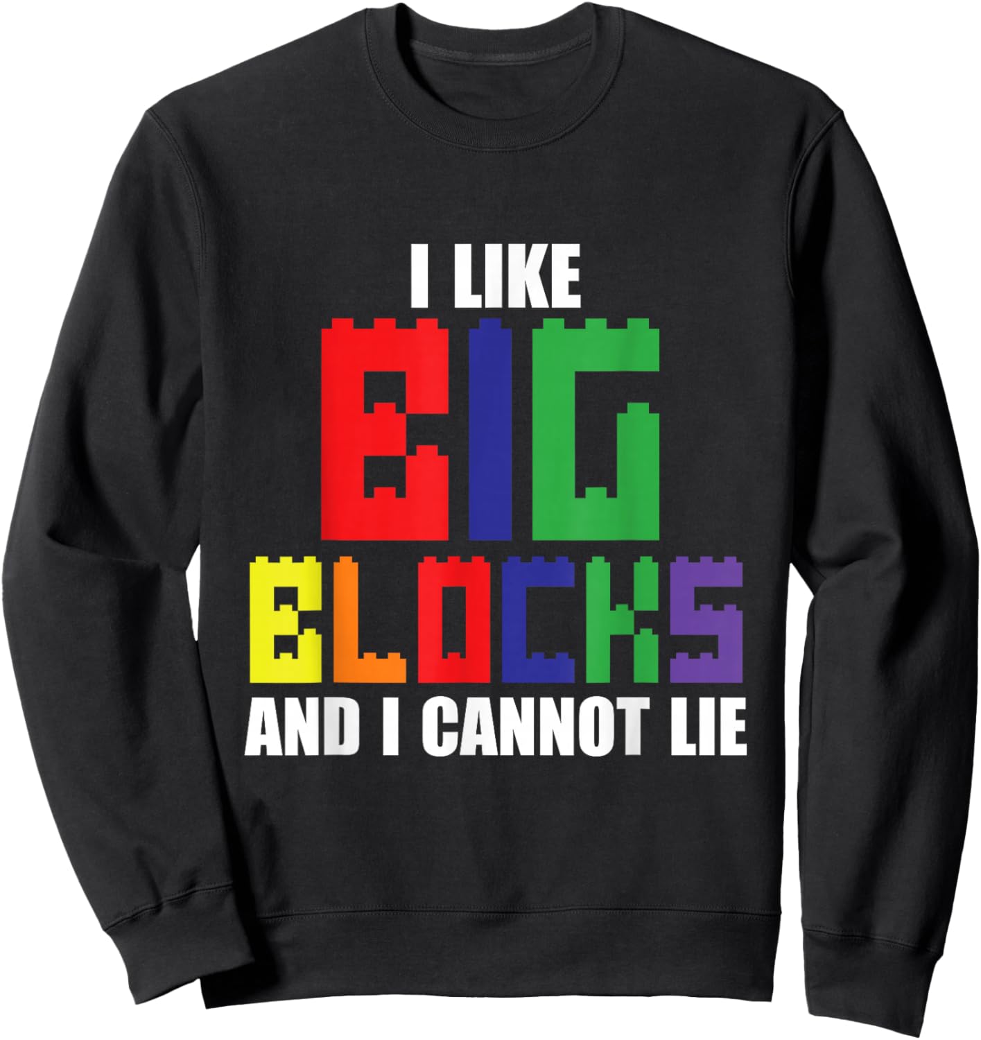 Like Big Blocks Master Builder Building Blocks Bricklayer Sweatshirt - Sweatshirt | Black