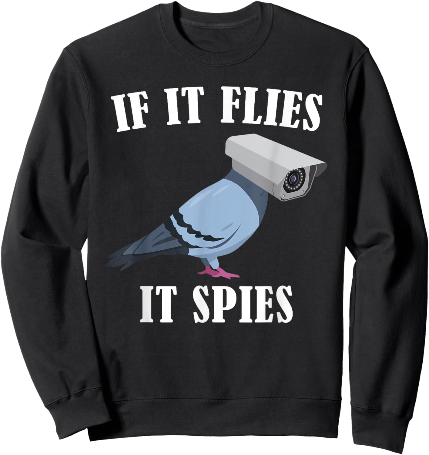 Birds Spie Conspiracy Joke Meme Surveillance | & Sweatshirt - Sweatshirt | Black