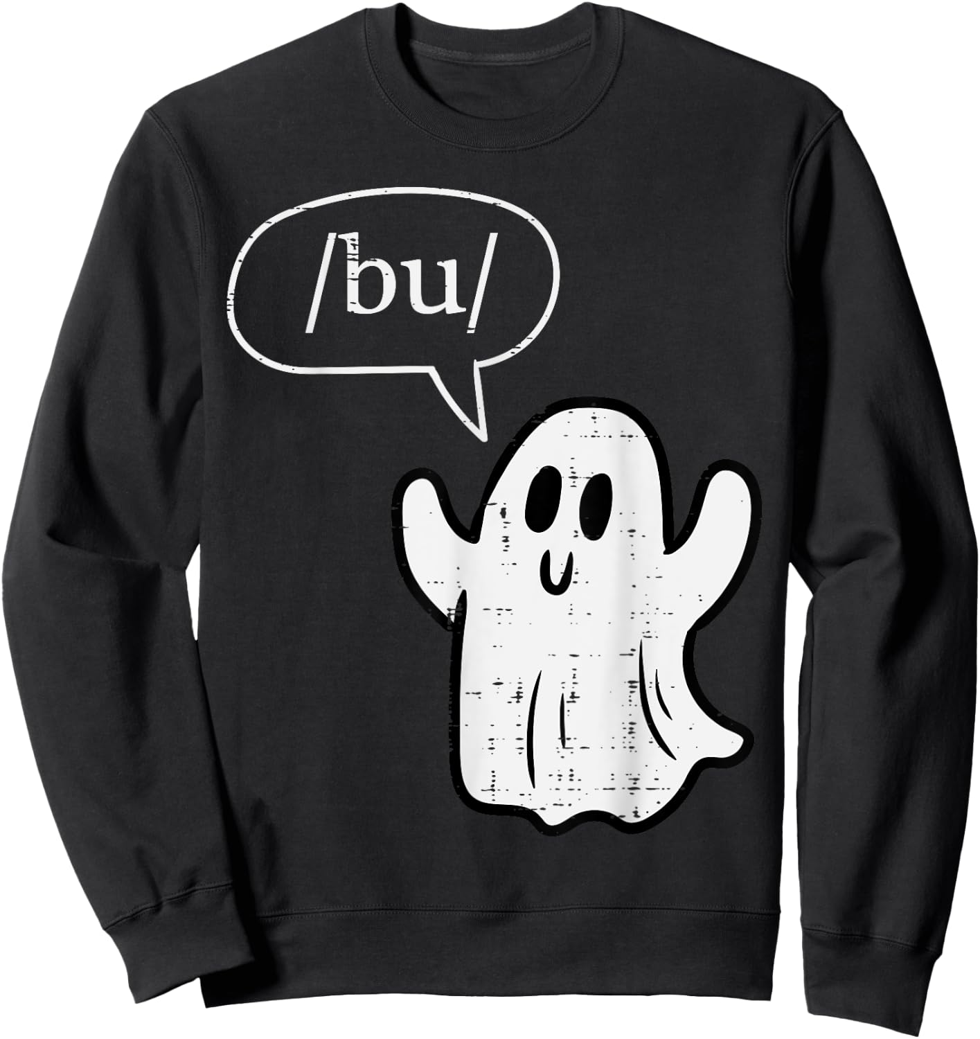 Halloween Speech Therapy Ghost Bu Boo SLP Costume Men Women Sweatshirt - Sweatshirt | Black