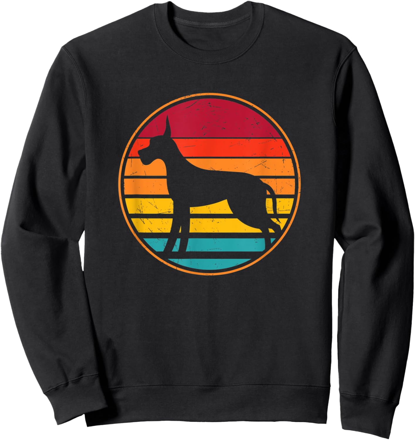 Great Dane - Retro Vintage Dog Gifts Women Kids Sweatshirt - Sweatshirt | Black