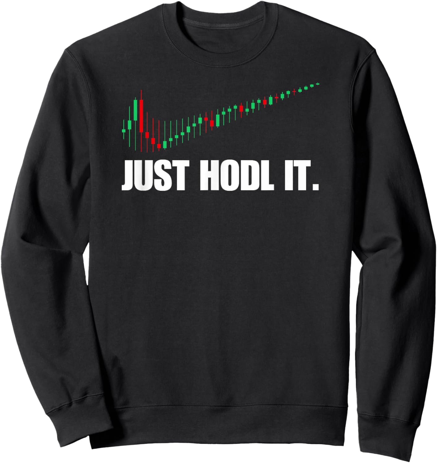azDesigns Crypto Bitcoin BTC Blockchain Just HODL Bitcoin I Cool BTC Bitcoin Sweatshirt - Sweatshirt | Black