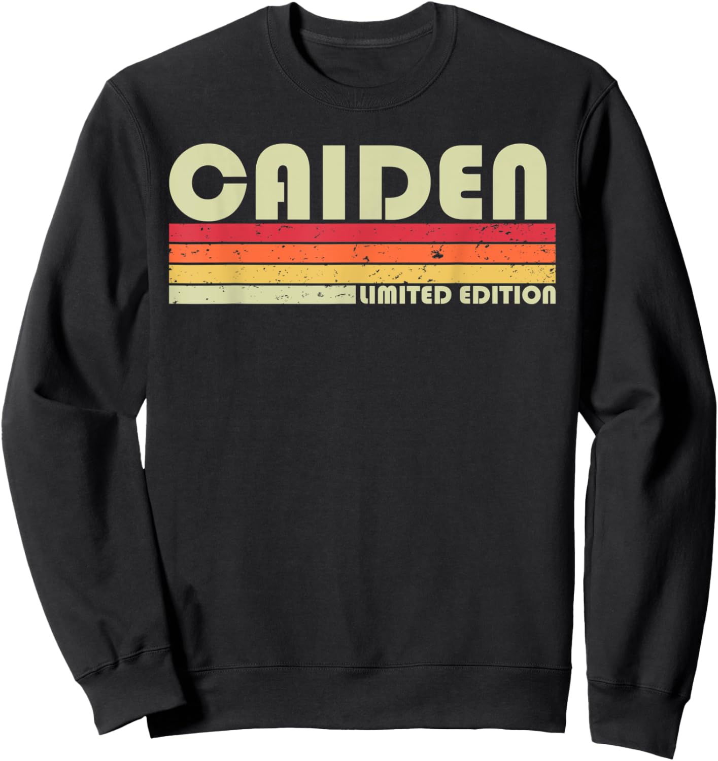 CAIDEN Gift Name Personalized Funny Retro Vintage Birthday Sweatshirt - Sweatshirt | Black