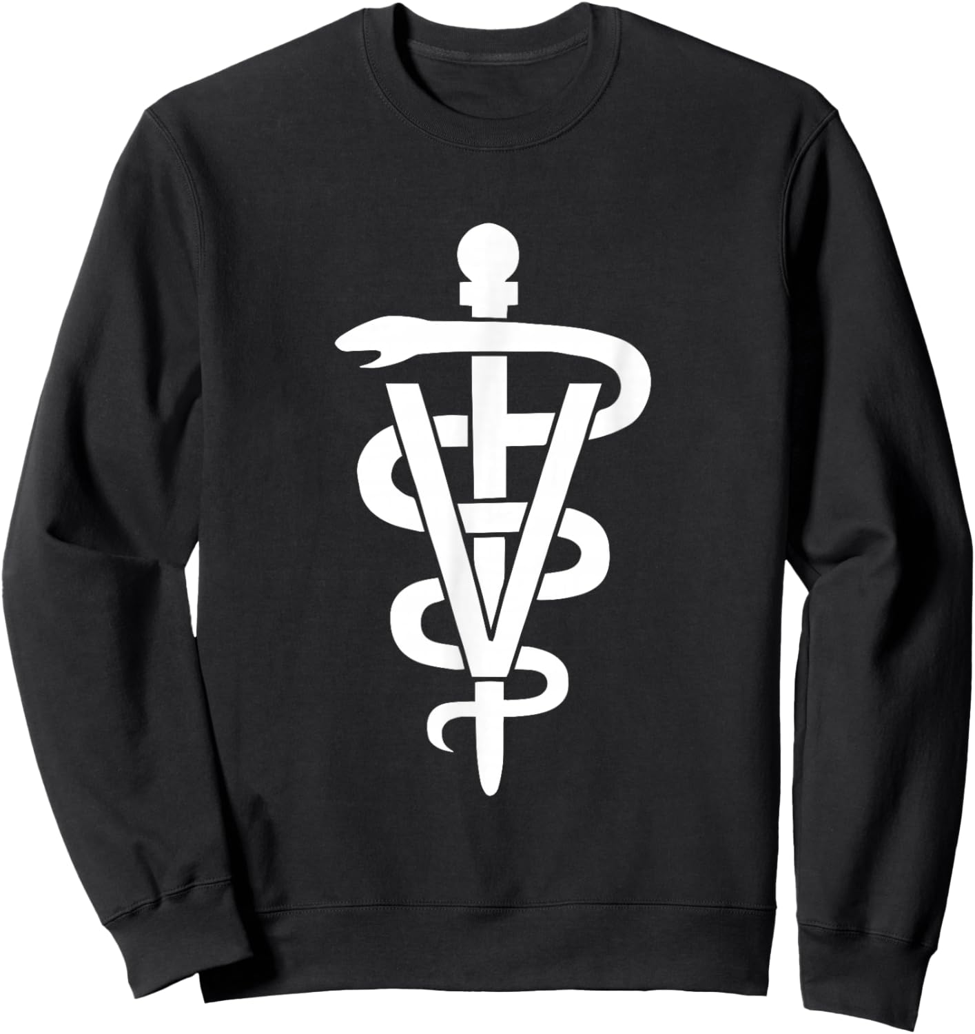 Veterinary Technician Logo Animal Medicine Pet Veterinarian Sweatshirt - Sweatshirt | Black