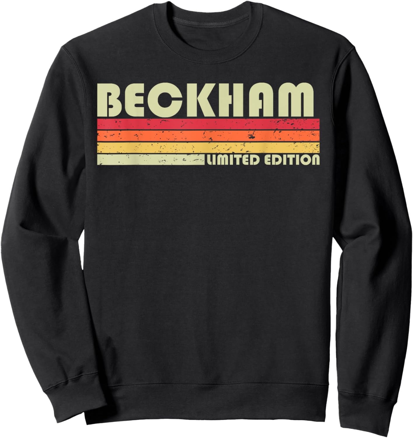 BECKHAM Gift Name Personalized Funny Retro Vintage Birthday Sweatshirt - Sweatshirt | Black