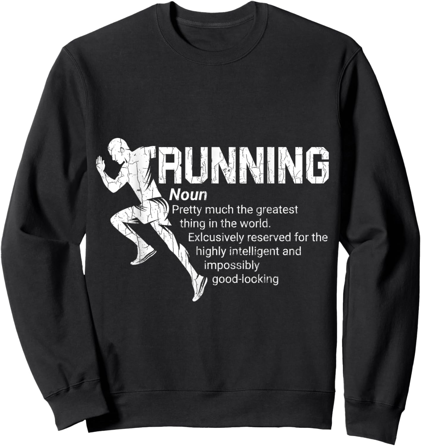 Running Definition Funny Marathon Runner Graphic Sweatshirt - Sweatshirt | Black