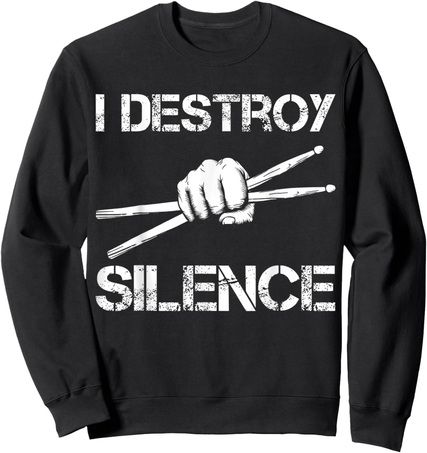 Drummer Art Drumsticks Men Women Drum Set Drumming Lovers Sweatshirt - Sweatshirt | Black