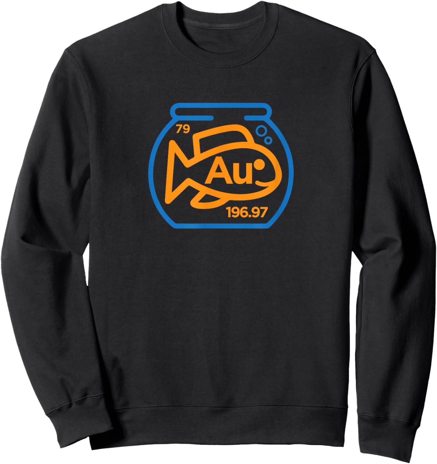 Au (Gold) Fish Science Pun Element Sweatshirt - Sweatshirt | Black