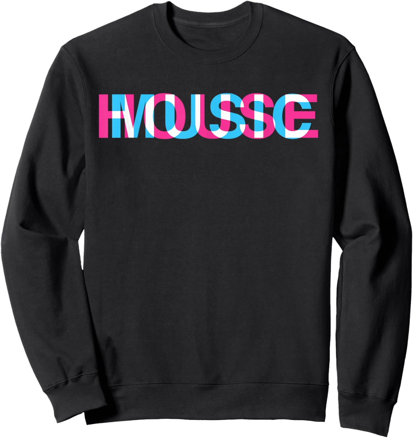 House Music Glitch Optical Illusion - EDM Rave DJ Small Sweatshirt - Sweatshirt | Black