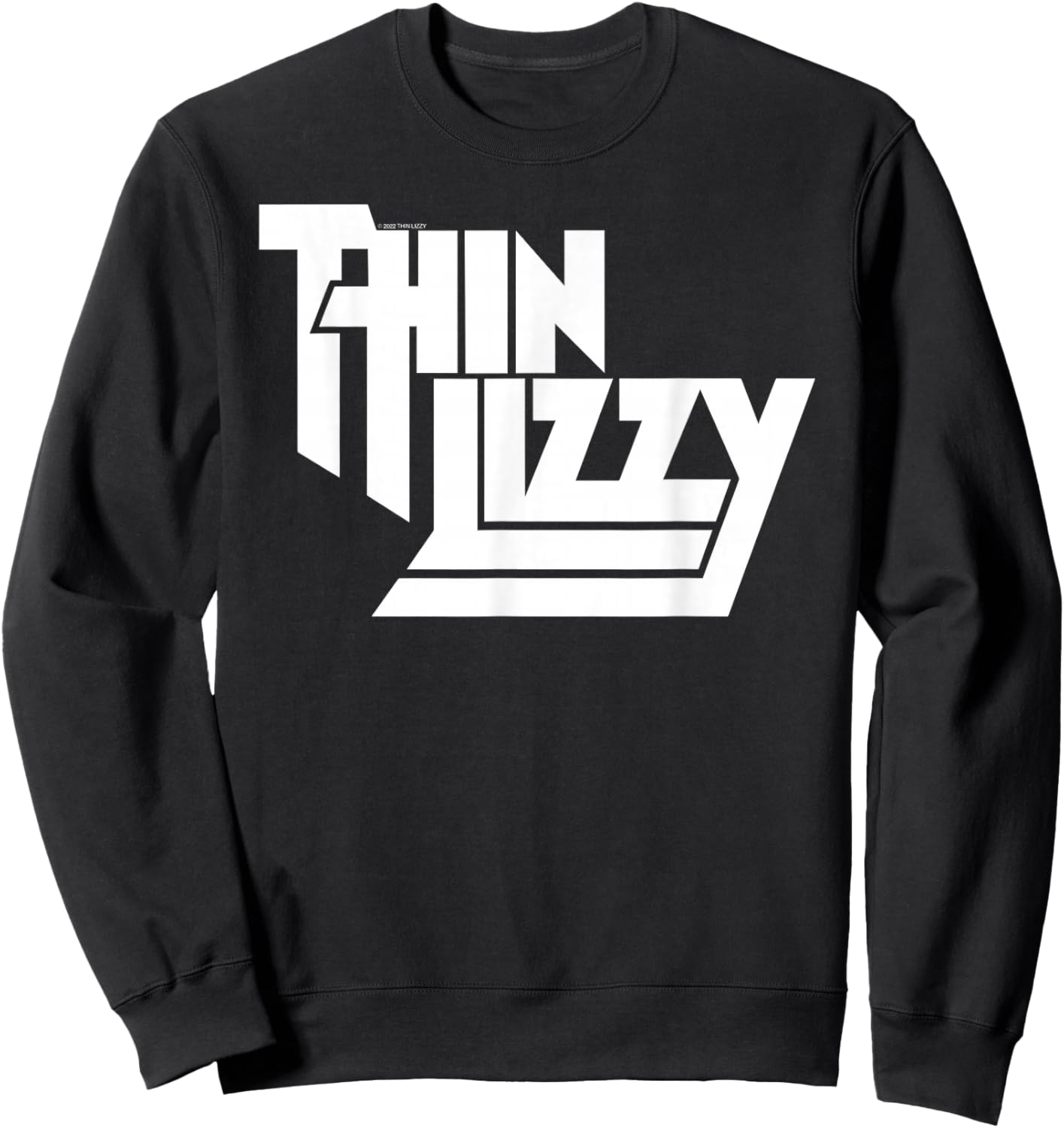 Thin Lizzy – White Stacked Logo Sweatshirt - Sweatshirt | Black