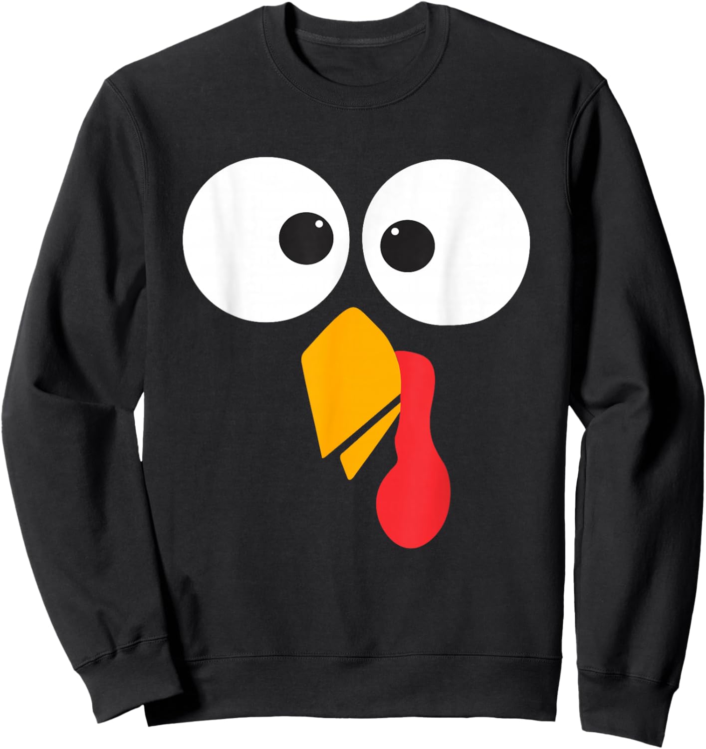 Thanksgiving Turkey Face Matching Family Costume Cute Kids Sweatshirt - Sweatshirt | Black