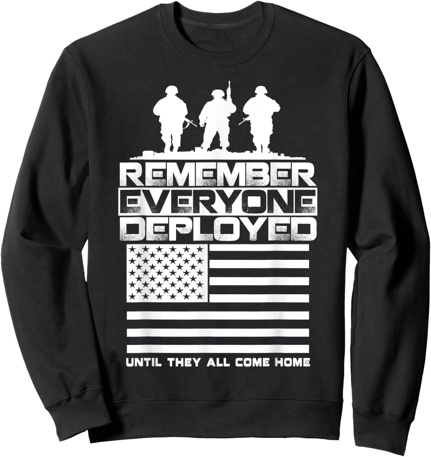 Remember Everyone Deployed R.E.D. Red Friday Military Sweatshirt - Sweatshirt | Black