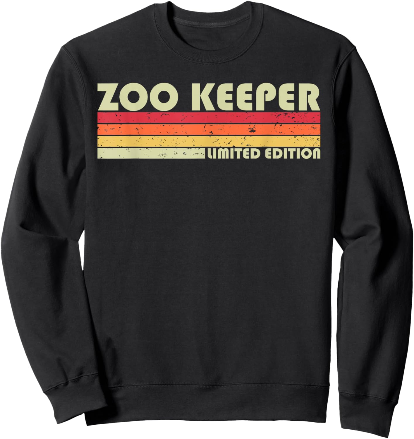 ZOO KEEPER Funny Job Title Profession Birthday Worker Idea Sweatshirt - Sweatshirt | Black