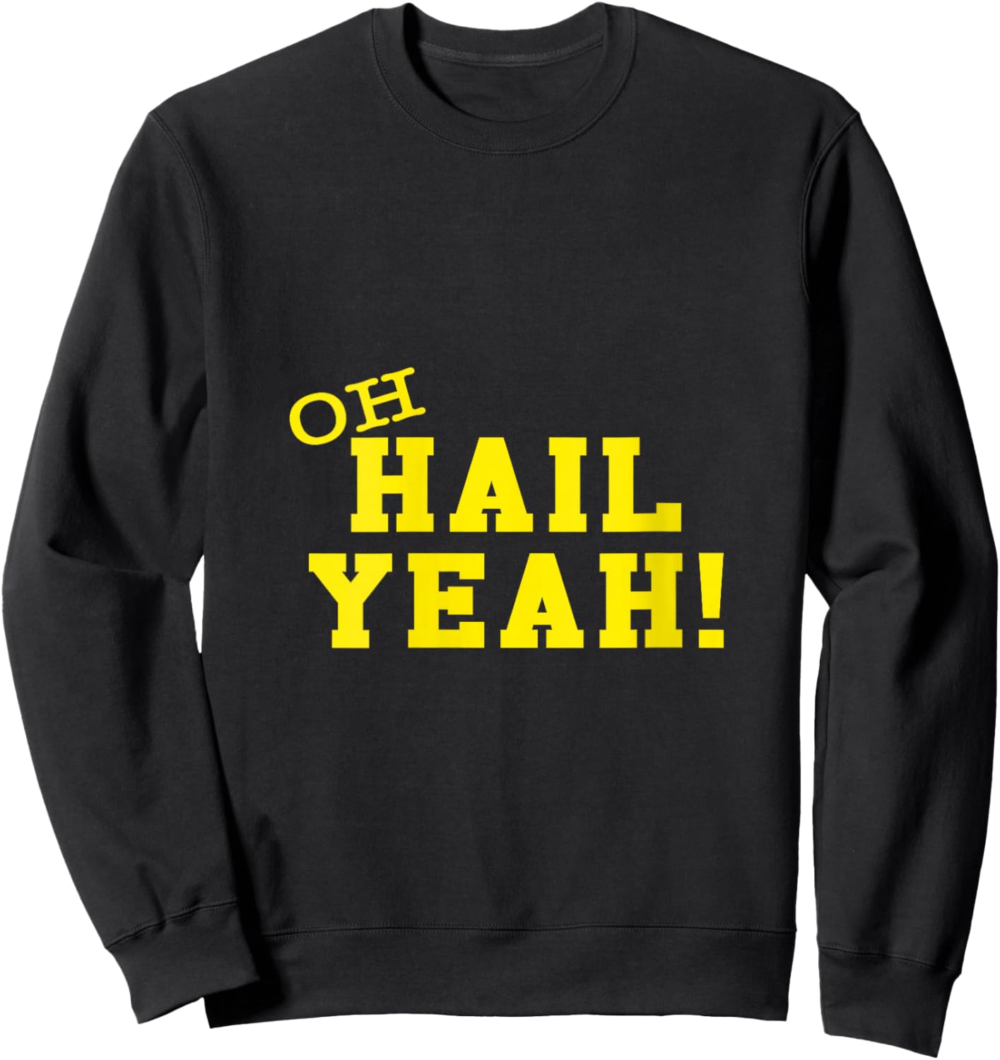 Oh Hail Yes! U M Ann Arbor MI AA Pride Proud Michigan V-Neck Sweatshirt - Sweatshirt | Black