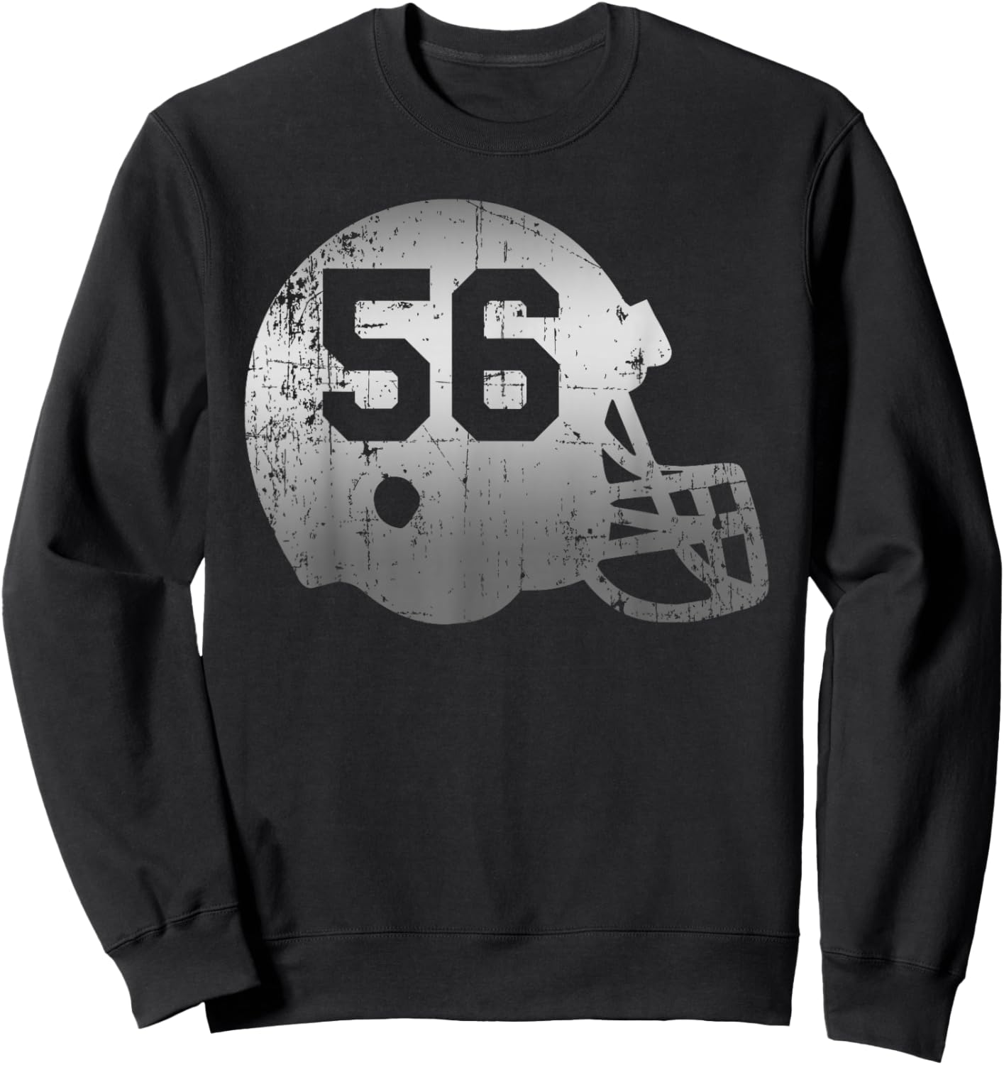 Vintage Football 56 Jersey Number Sweatshirt - Sweatshirt | Black