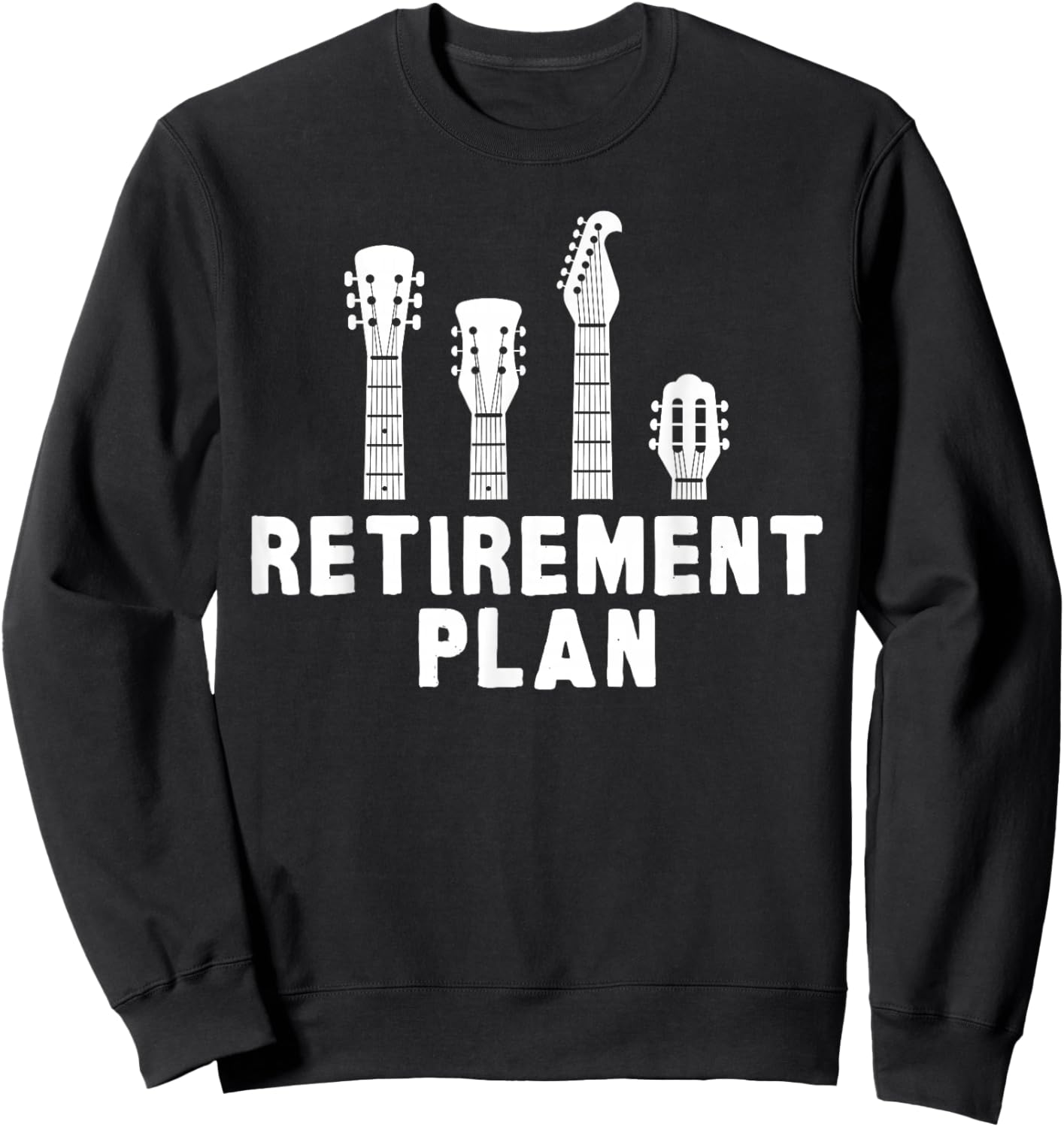 Guitar Band Retirement Plan Musik CD & Vinyl Vintage Sweatshirt - Sweatshirt | Black
