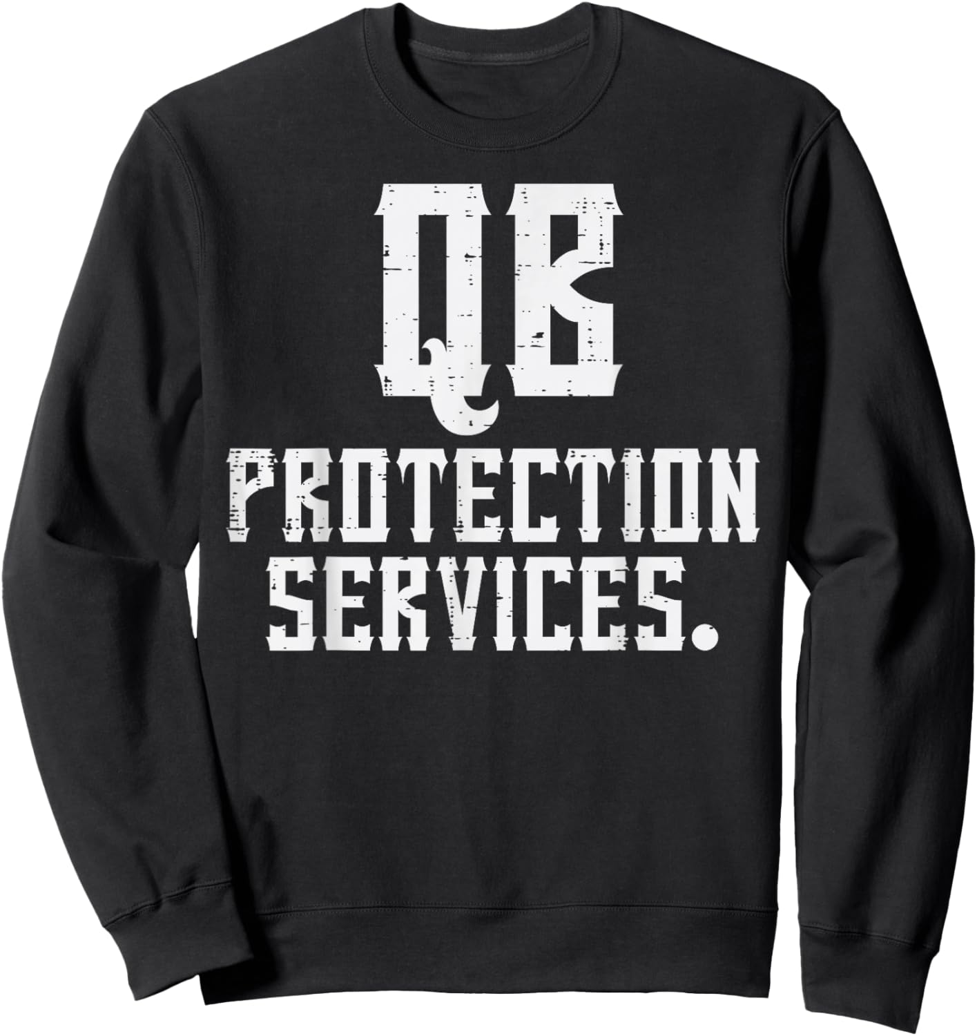 QB Protection Services Funny Quarterback Offensive Football Sweatshirt - Sweatshirt | Black