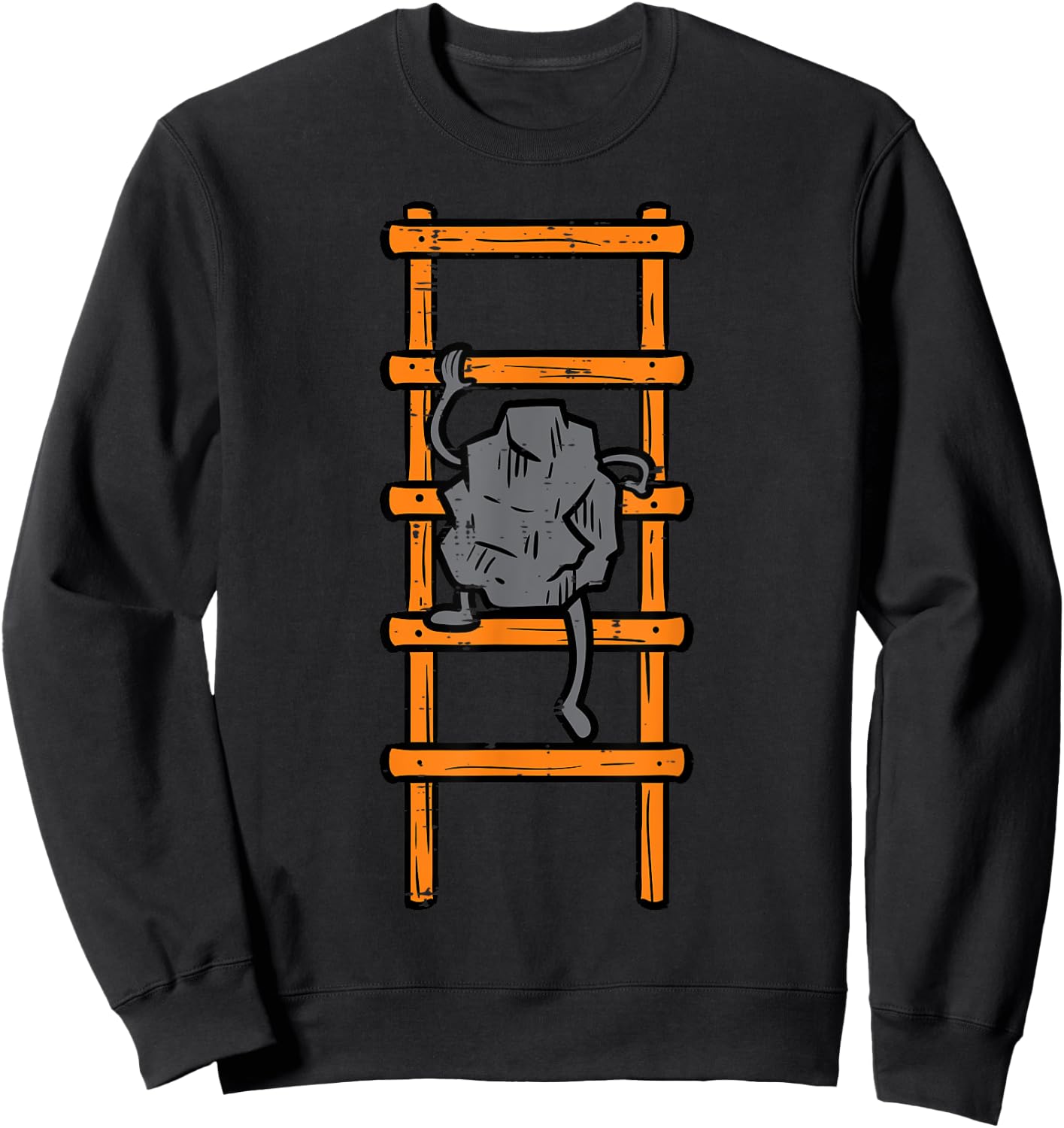 Rock Climbing Ladder Funny Climber Bouldering Kids Men Women Sweatshirt - Sweatshirt | Black