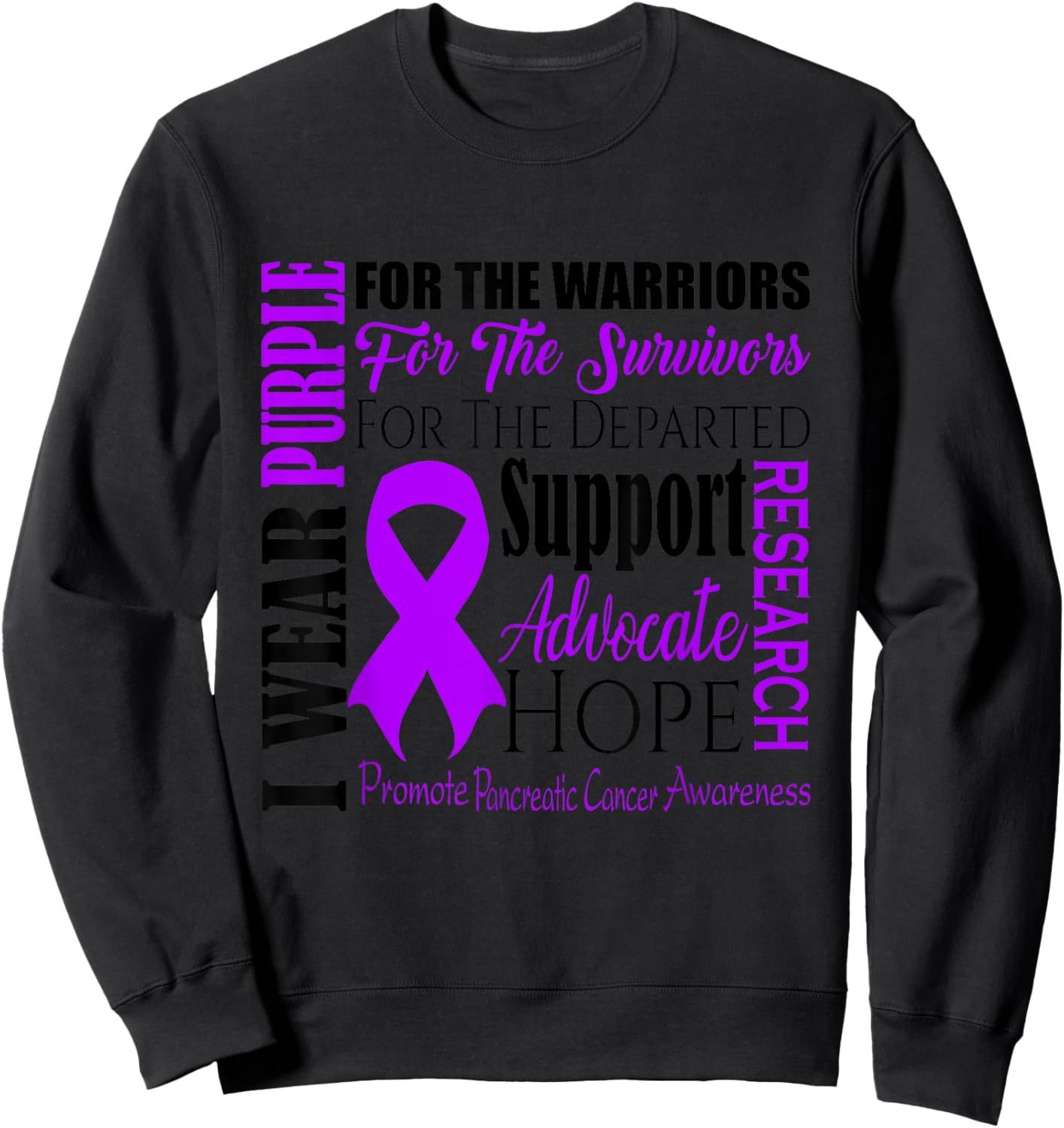 Pancreatic Cancer Awareness Sweatshirt - Sweatshirt | Black