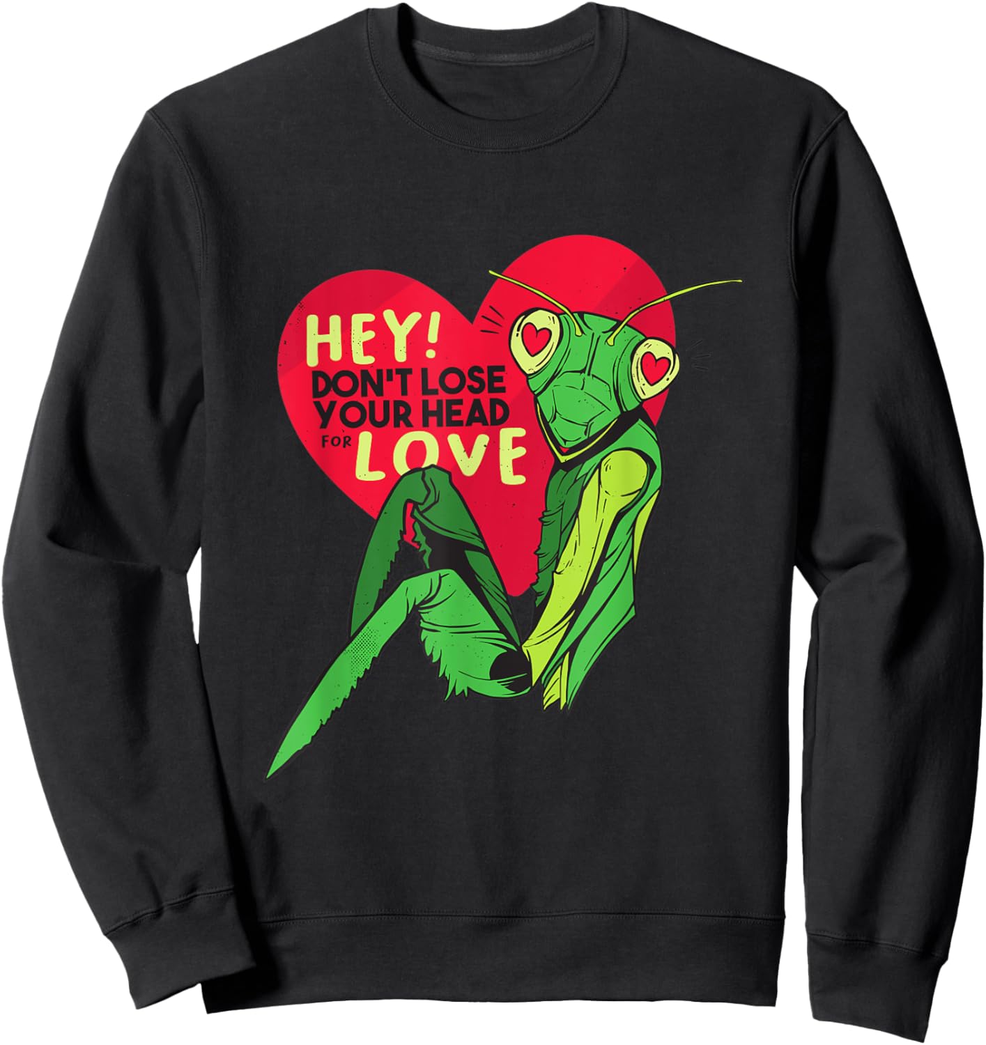 Love Prayer Cannibalism Heart Cartoon Sweatshirt - Sweatshirt | Black