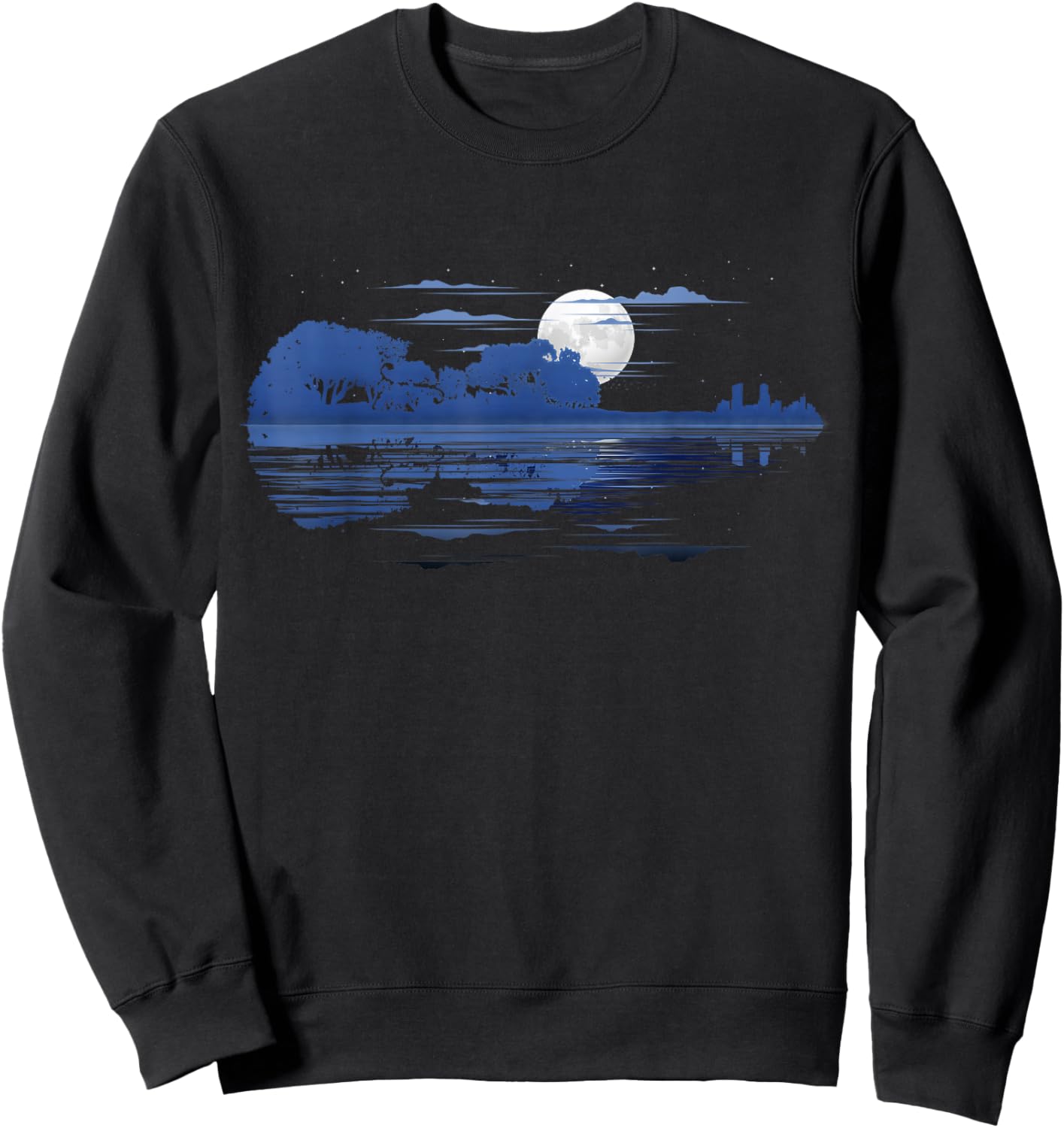 Violin Landscape Lake Violinists Sweatshirt - Sweatshirt | Black