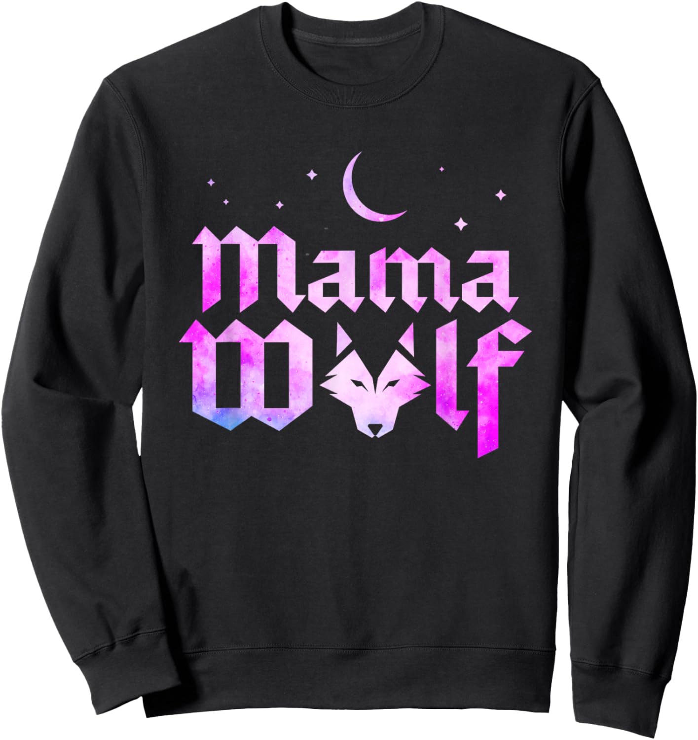 Mama Wolf Wolves Wild Lover Mom Mother Women Mothers Day Sweatshirt - Sweatshirt | Black