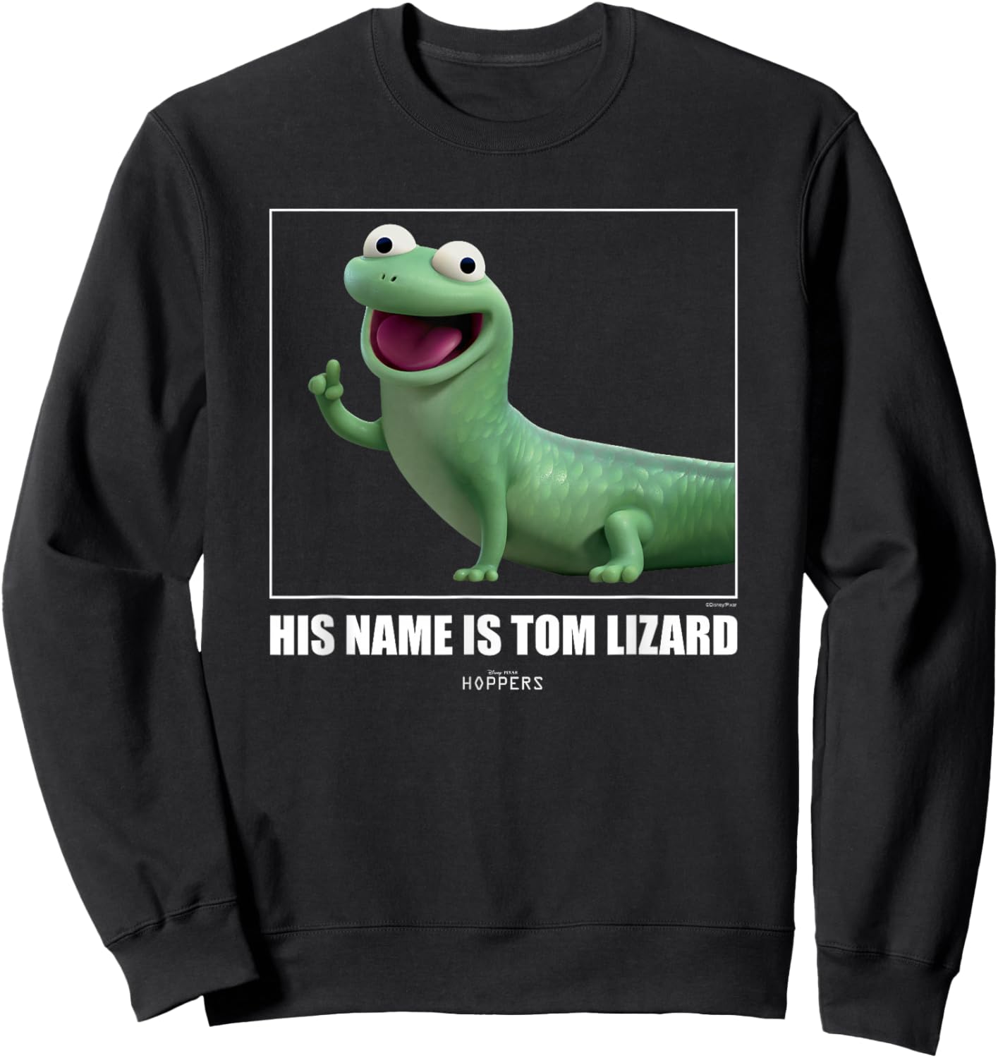 Disney Pixar Hoppers Tom Lizard Cute 3D Character Aesthetic T-Shirt - Sweatshirt | Black