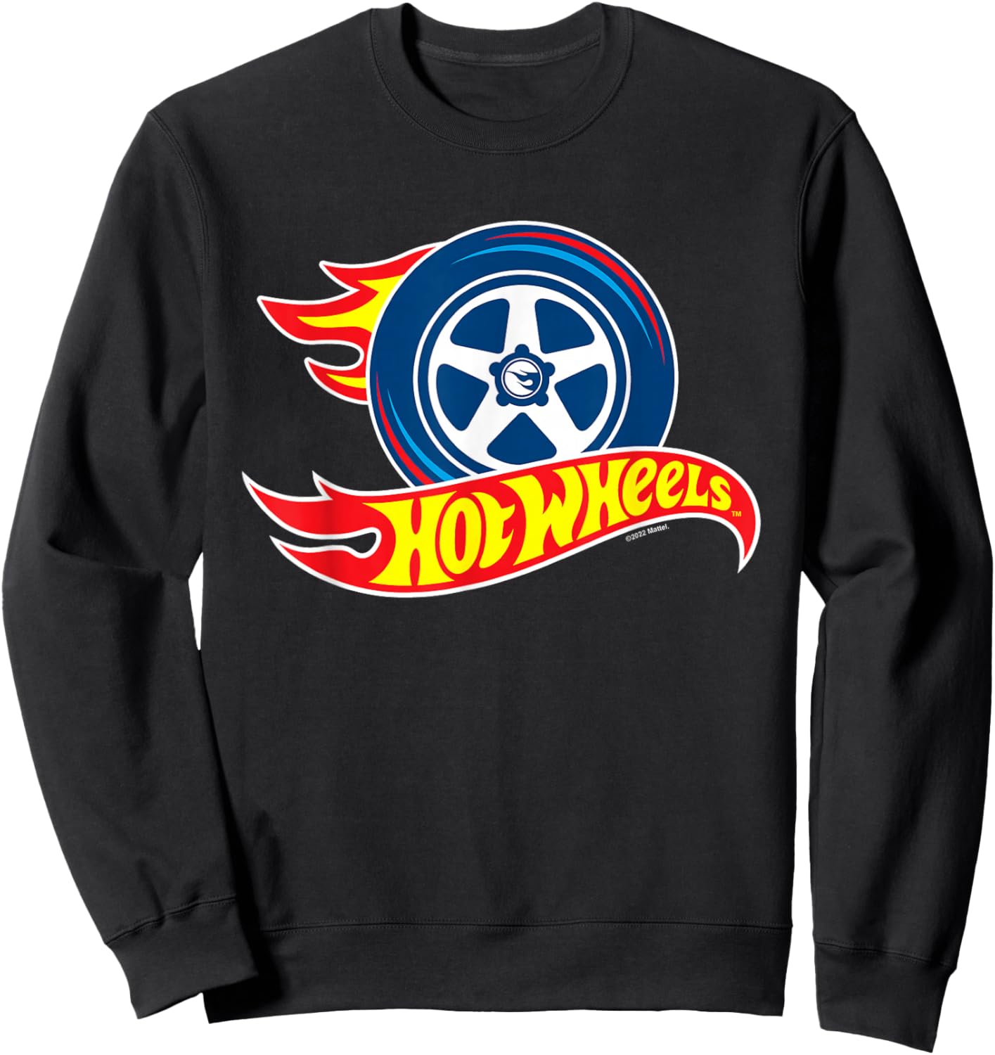 Hot Wheels - Flaming Tire Logo Sweatshirt - Sweatshirt | Black