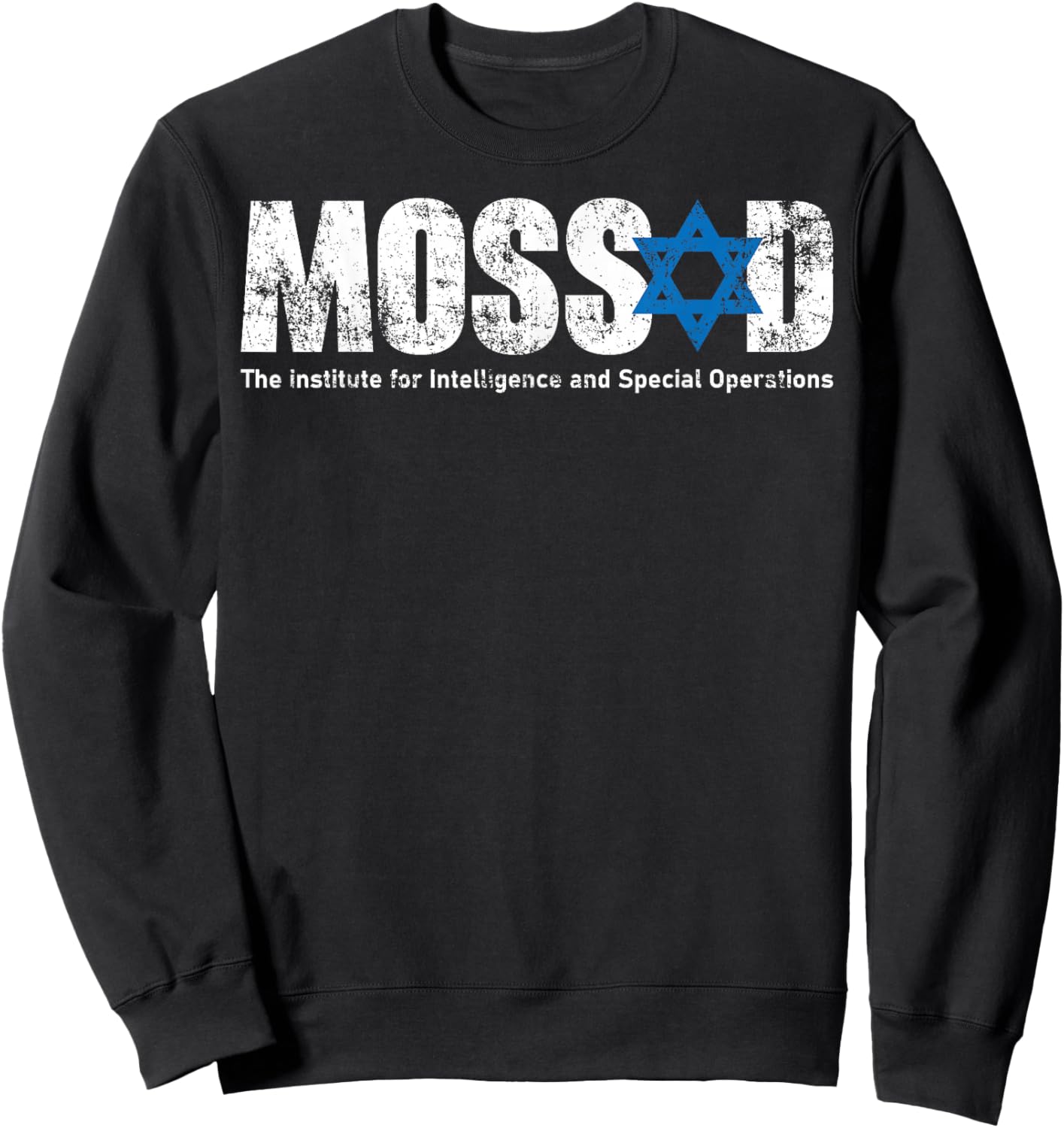 Mossad Israel Israeli Secret Service Menorah Tel Aviv Sweatshirt - Sweatshirt | Black