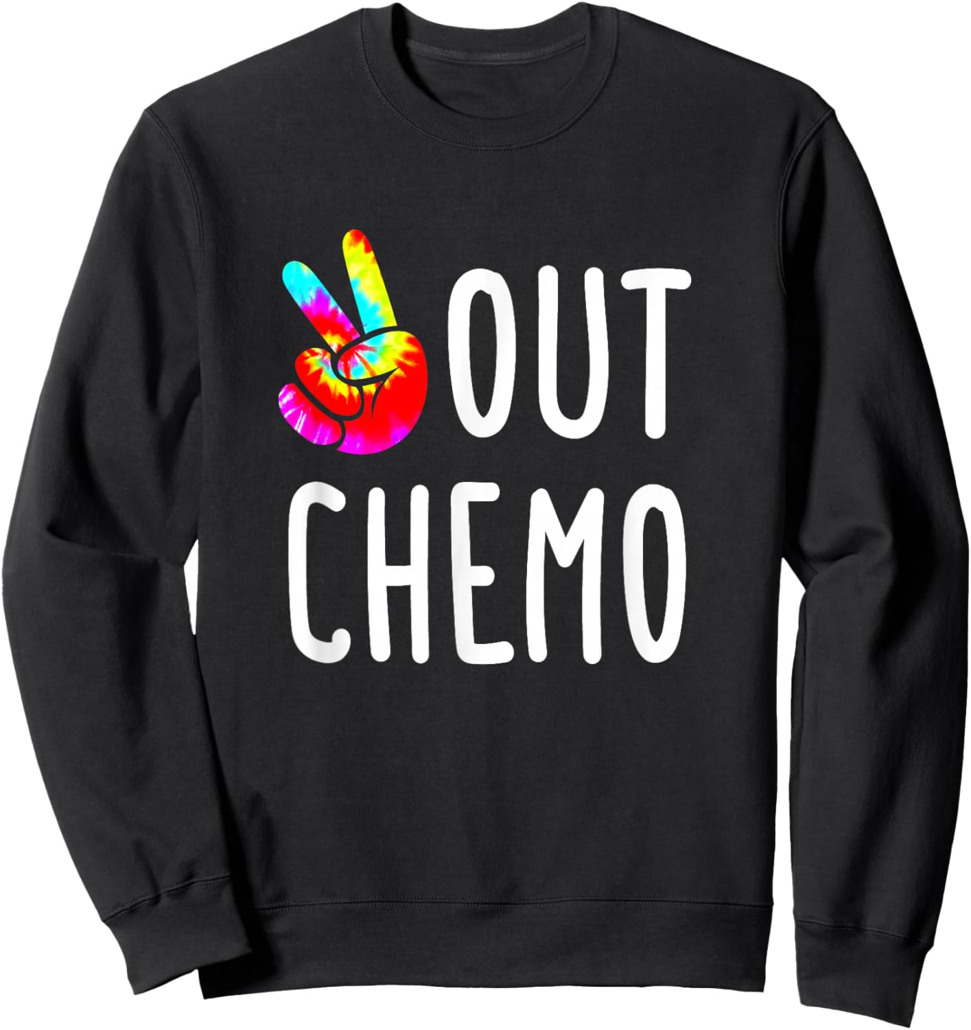 Peace Out Chemo Chemotherapy Sweatshirt - Sweatshirt | Black
