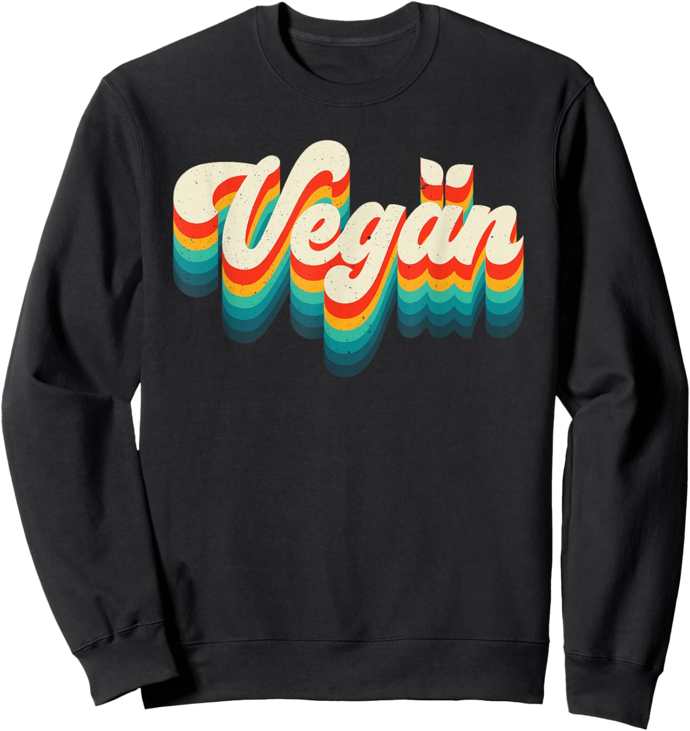 Retro Vegan Shirt Women Men Kids Sweatshirt - Sweatshirt | Black