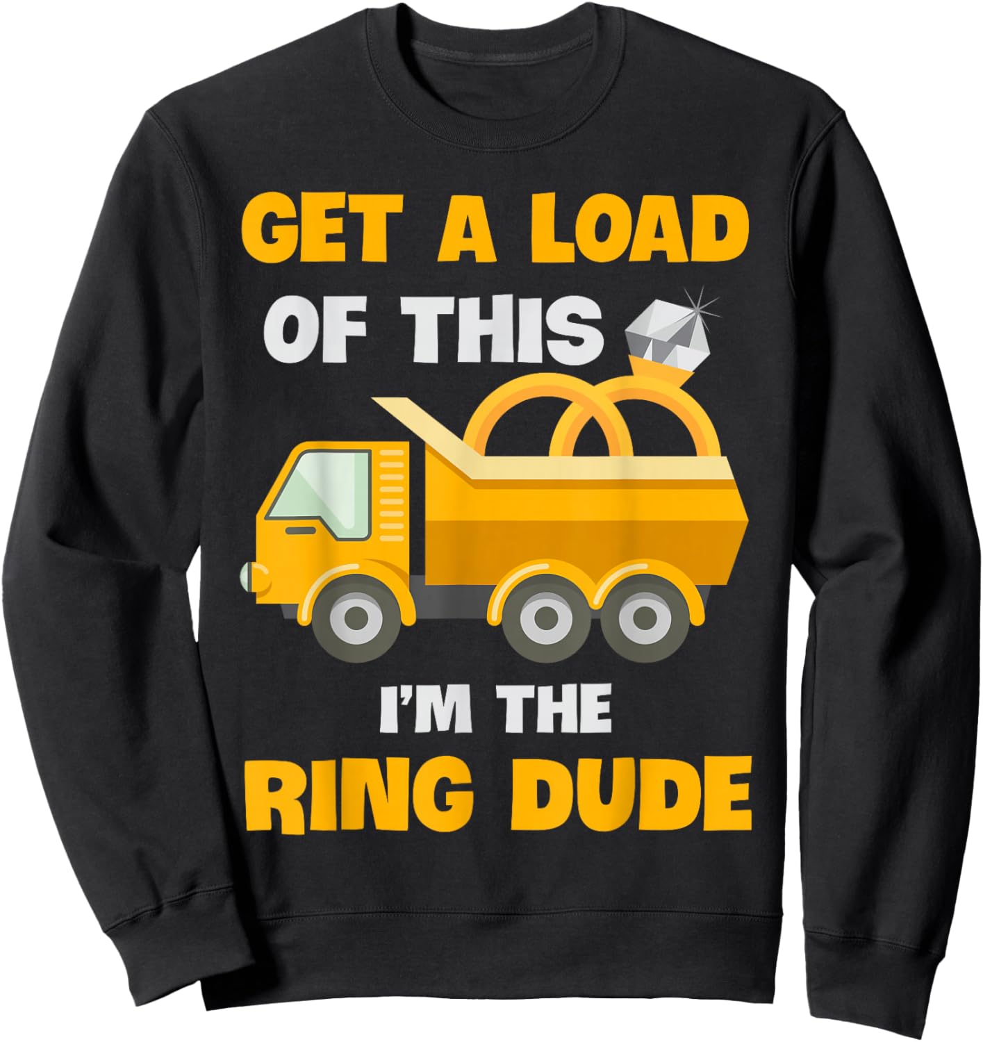 Ring Dude Wedding Truck Boy Bearer Security Sweatshirt - Sweatshirt | Black