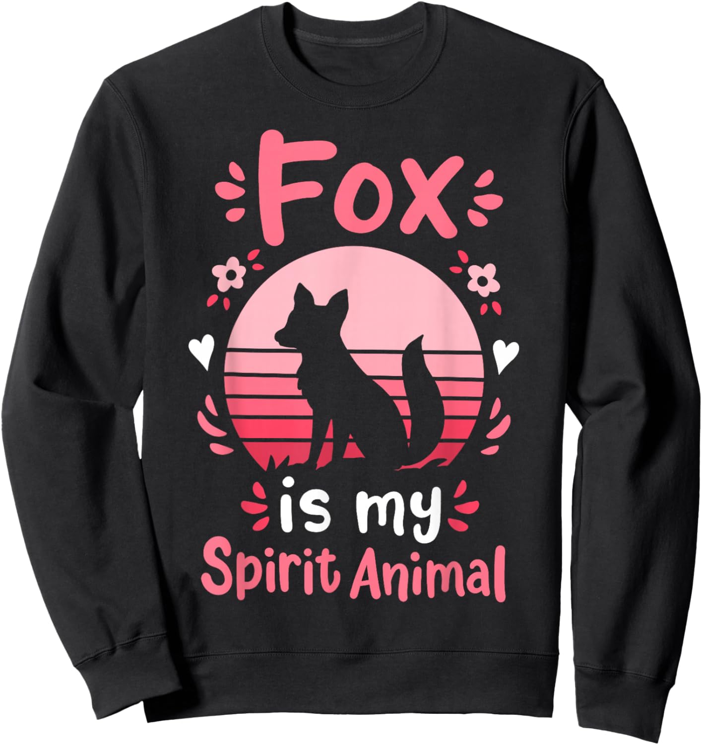 Fox Spirit Animal Sweatshirt - Sweatshirt | Black