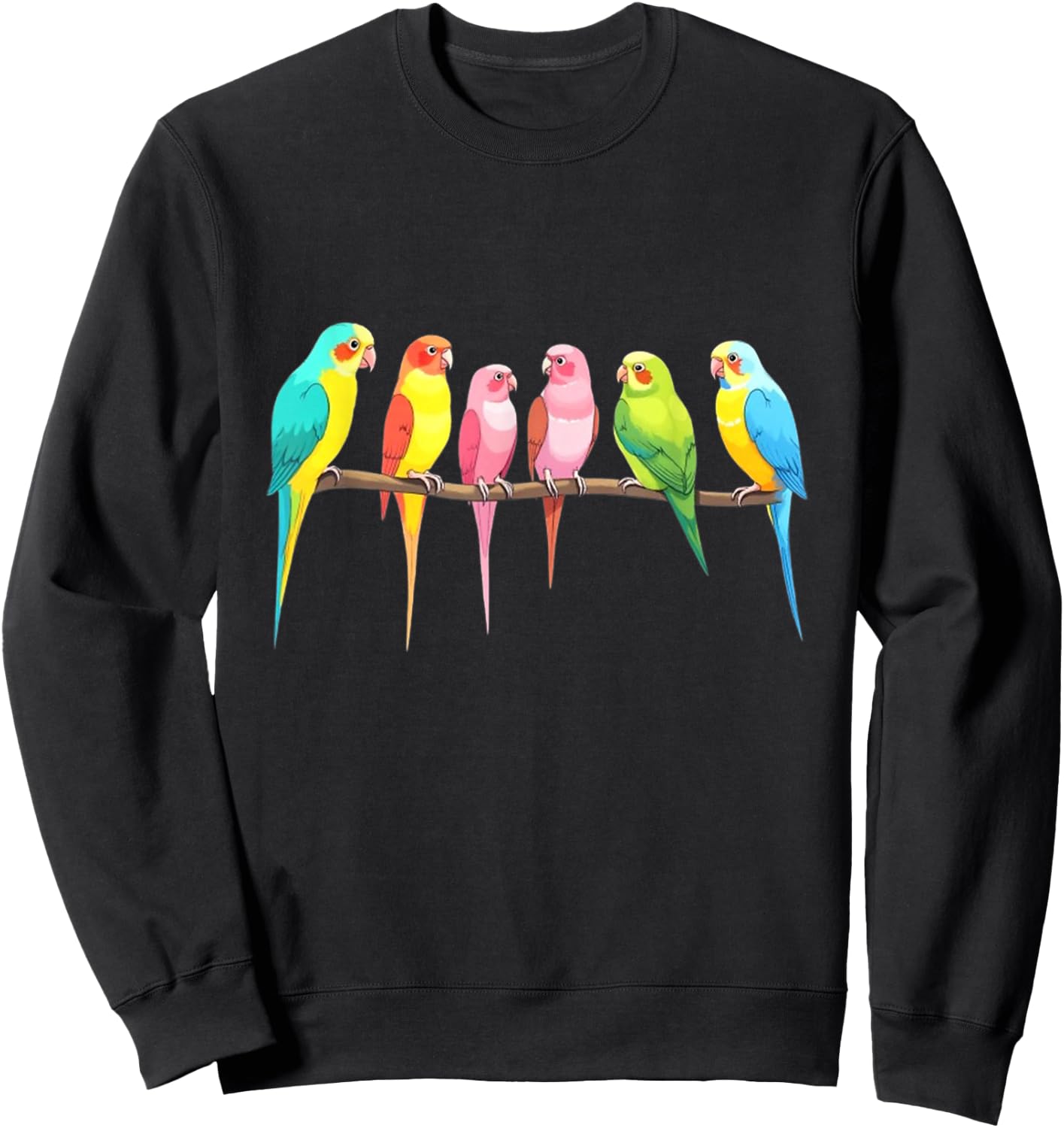 Birds on tree branch Cute Birding Bird Watching Bird Watcher Sweatshirt - Sweatshirt | Black