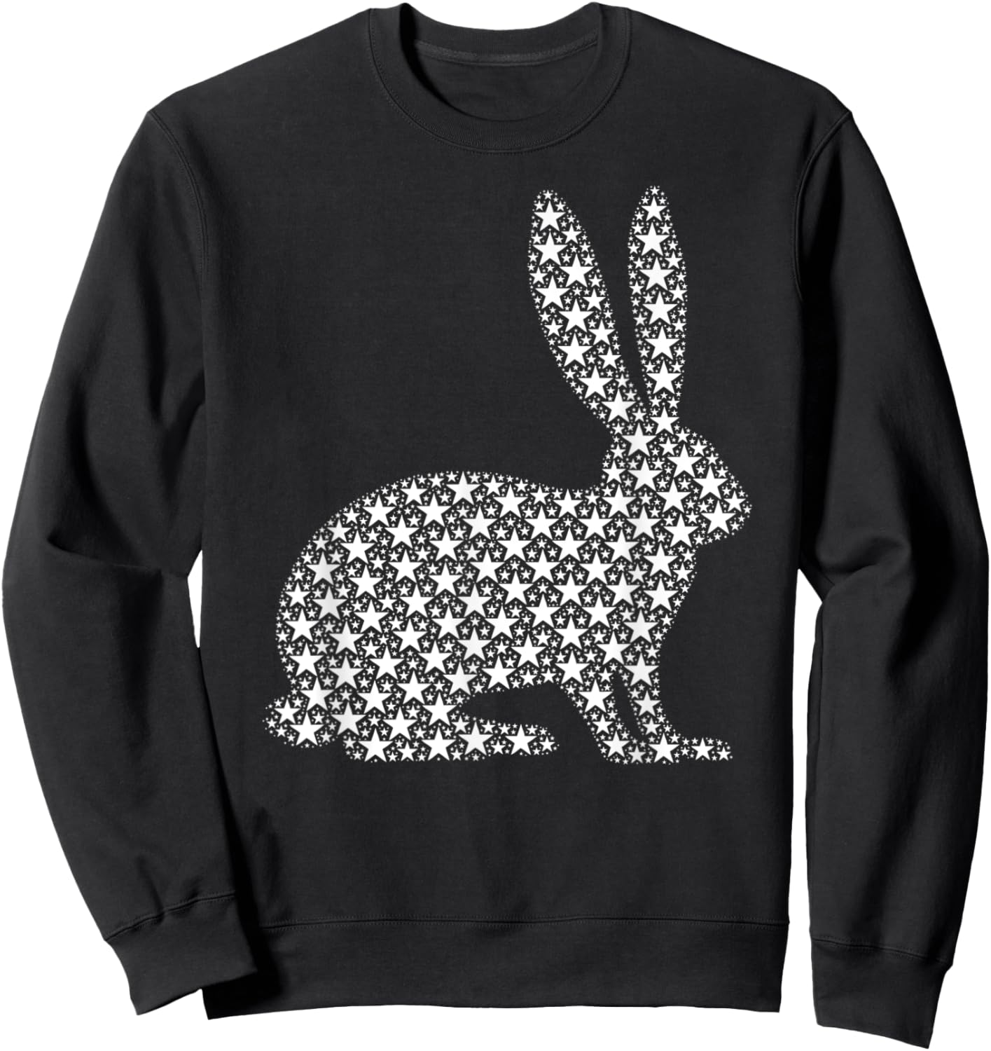 July 4th USA American Flag Stars Patriotic BUNNY RABBIT Sweatshirt - Sweatshirt | Black