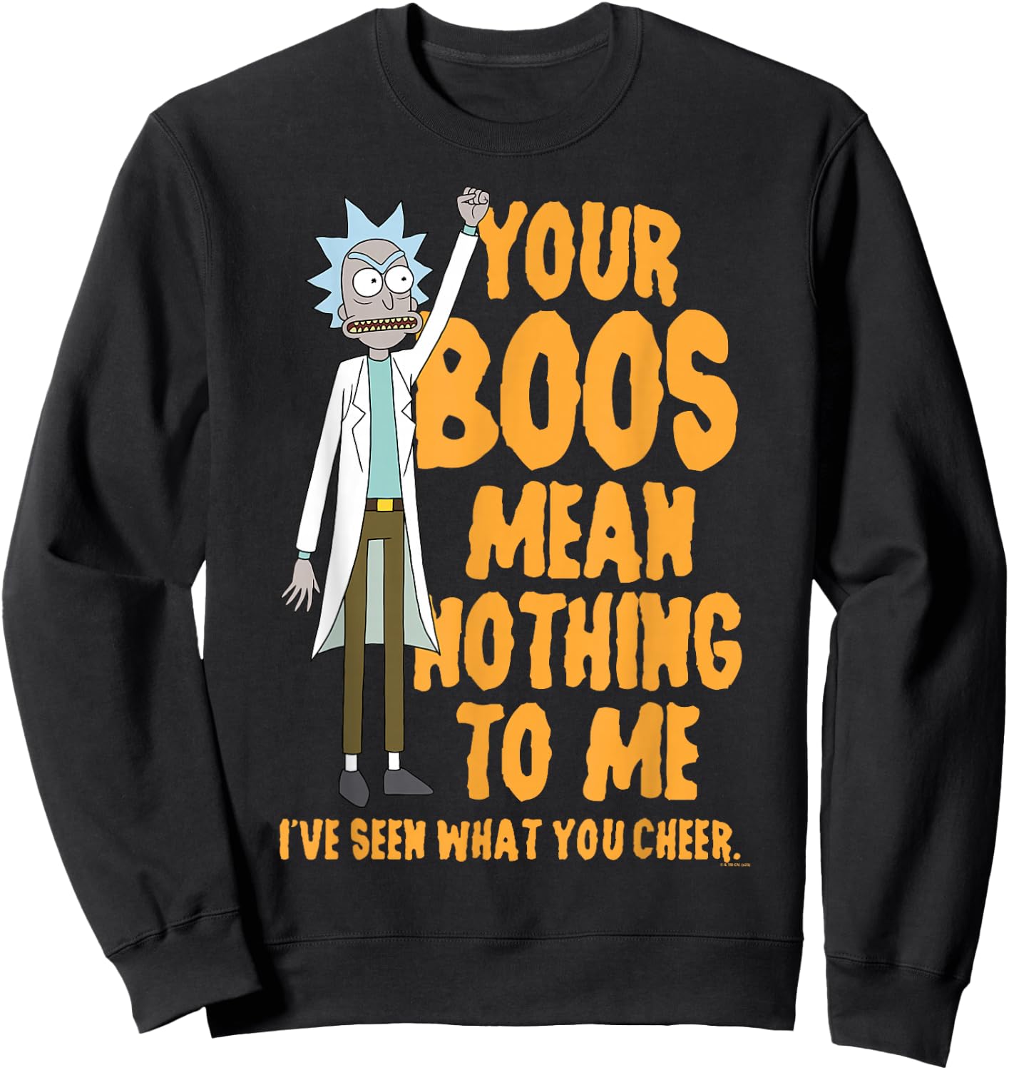 Rick and Morty Halloween Your Boos Mean Nothing to Me Sweatshirt - Sweatshirt | Black