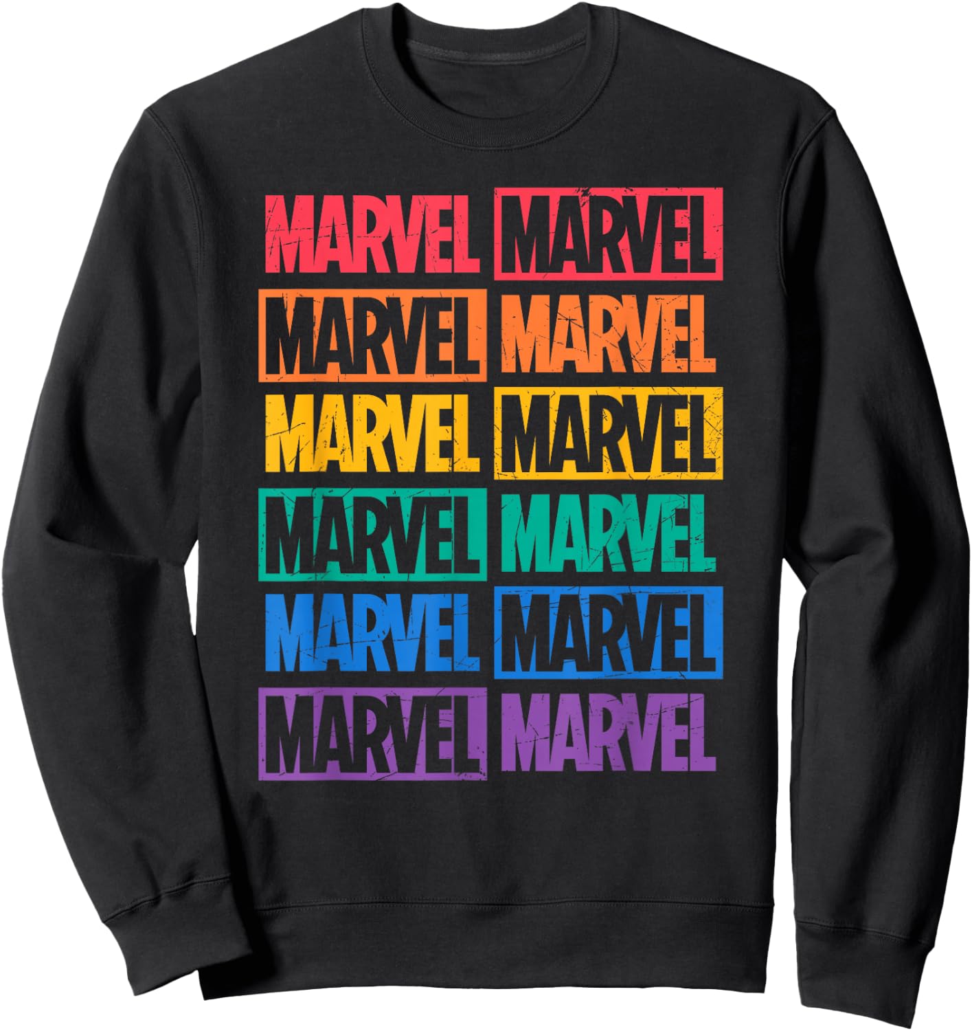 Marvel Logo Print Pride Sweatshirt - Sweatshirt | Black
