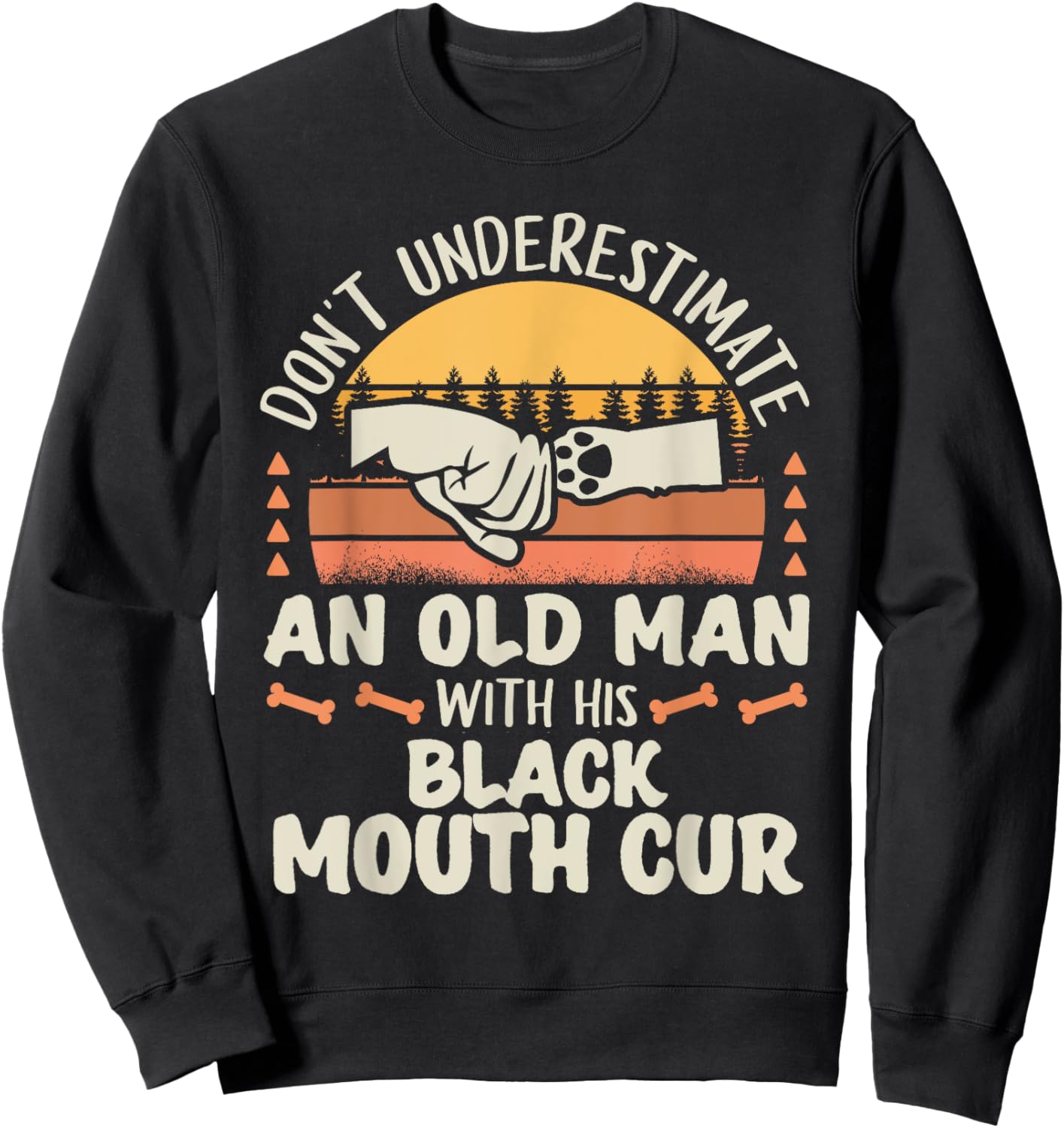 Black Mouth Cur Shirt Men Women Dog Mom Dog Lover Sweatshirt - Sweatshirt | Black