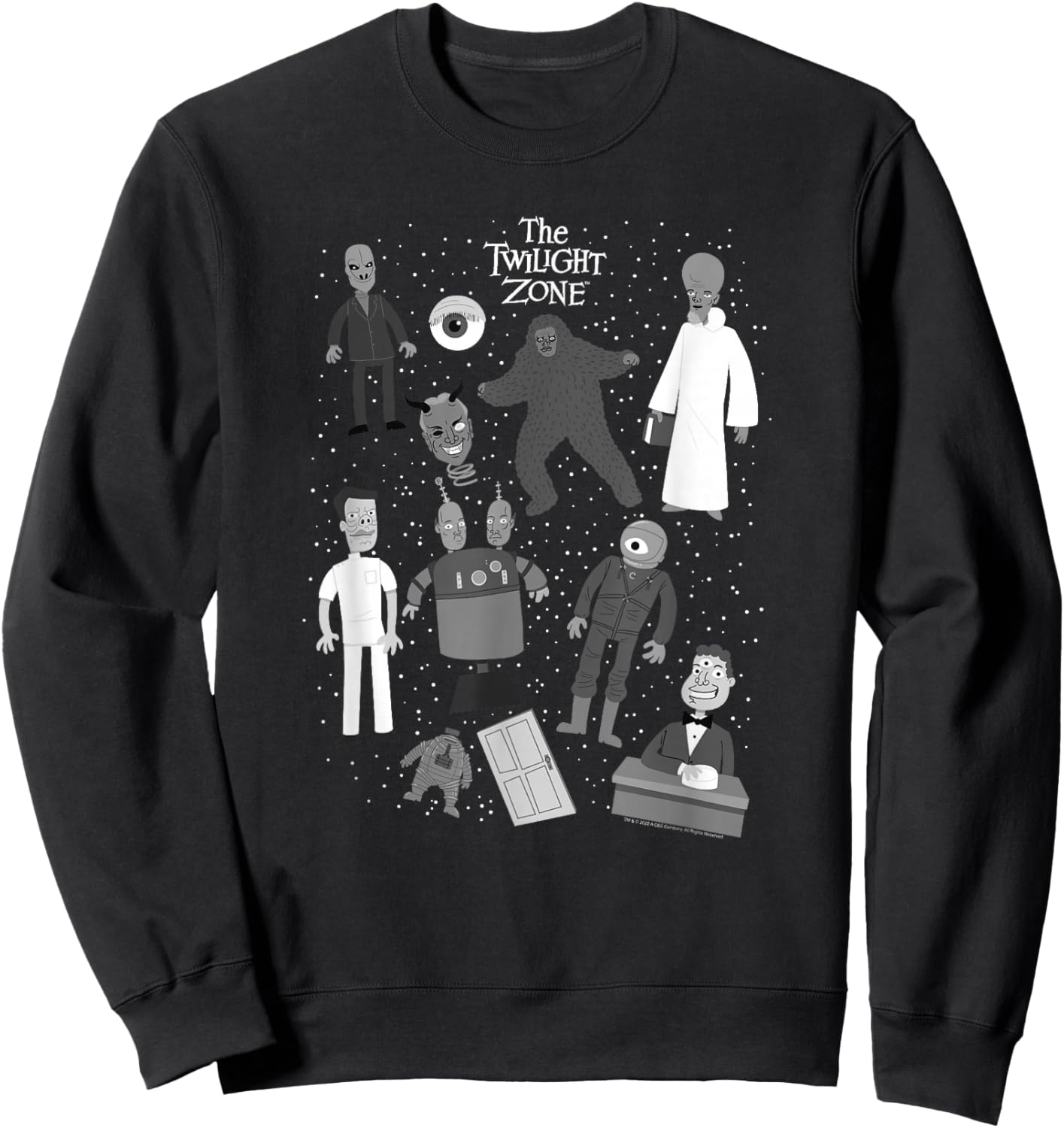 The Twilight Zone Classic Monsters Group Poster Sweatshirt - Sweatshirt | Black