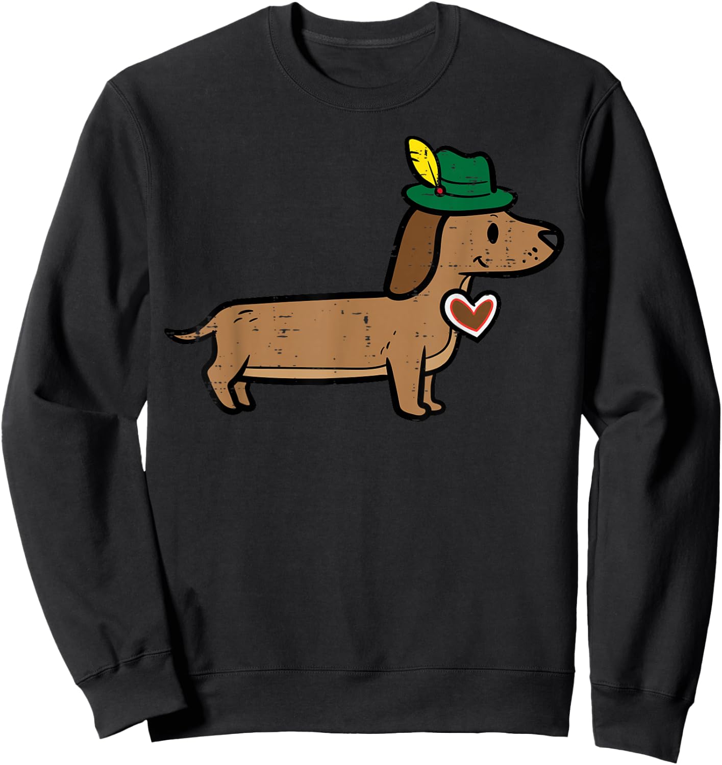 Oktoberfest Dachshund Cute Sausage Dog German Kids Men Women Sweatshirt - Sweatshirt | Black