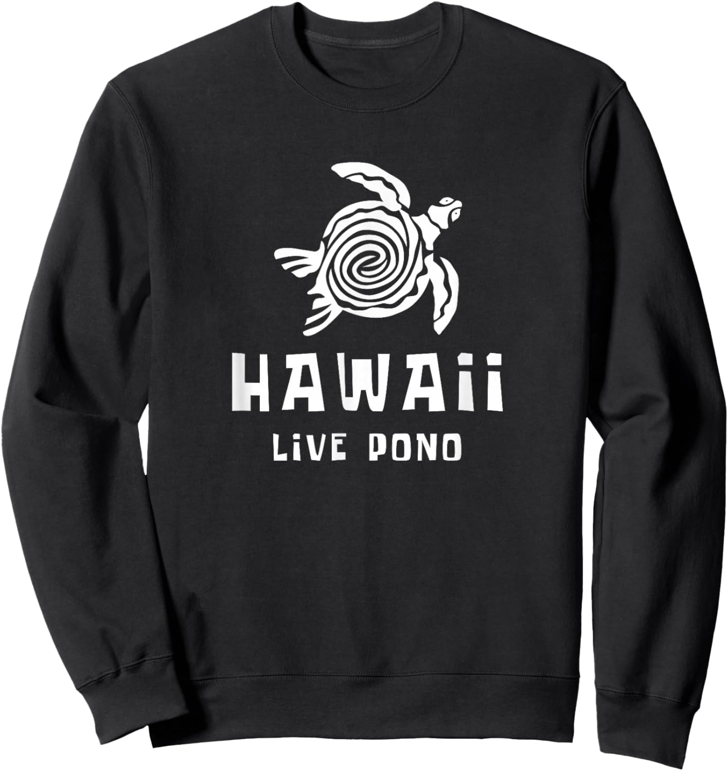Hawaii Live Pono Sea Turtle Beach Sweatshirt - Sweatshirt | Black