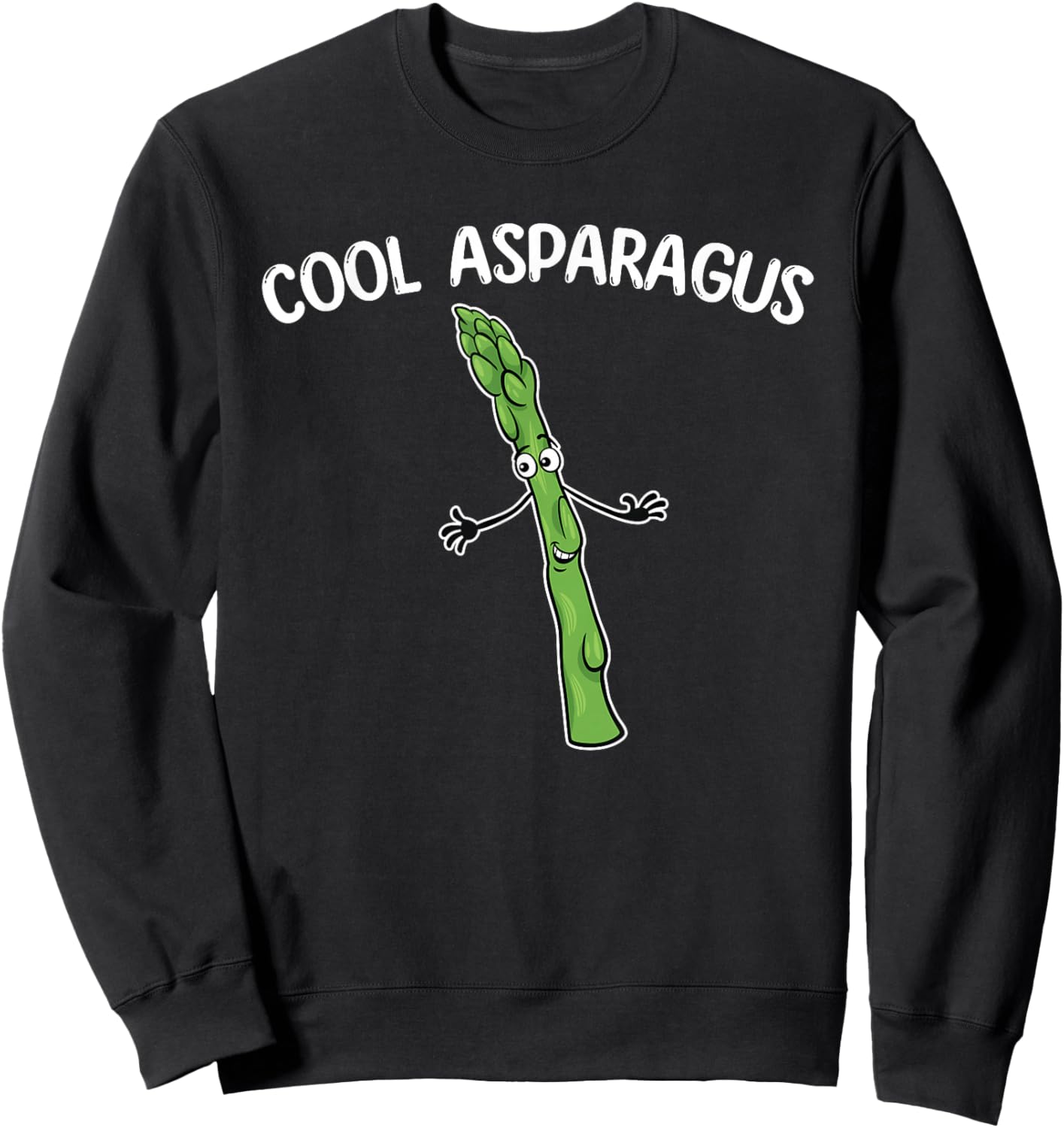 Cool Asparagus Funny Costume Vegetable Lover Sweatshirt - Sweatshirt | Black