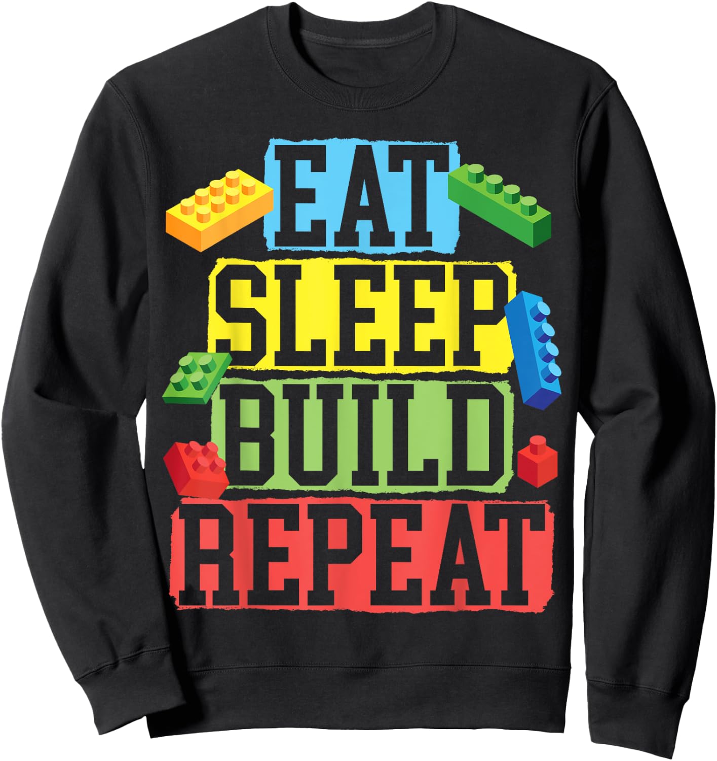 Master Builder Bricks Blocks Play Toys Sweatshirt - Sweatshirt | Black