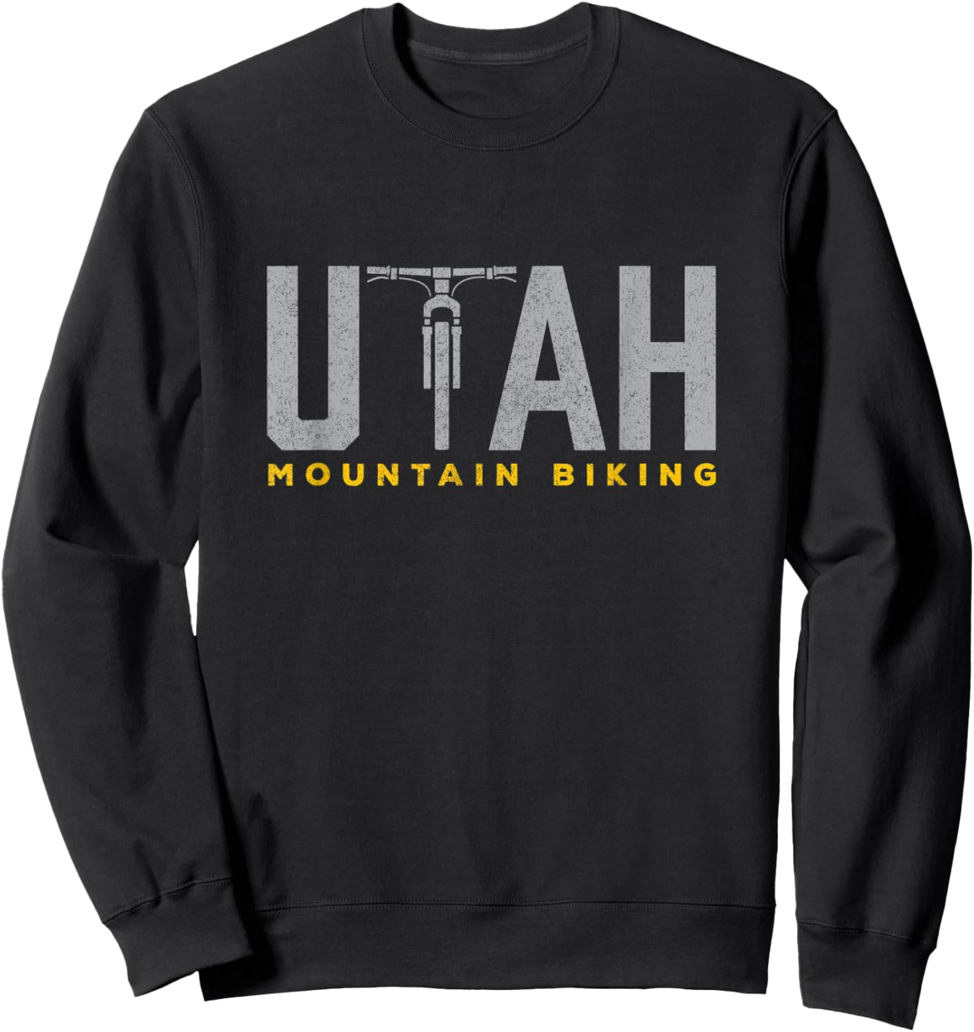 Retro UTAH Mountain Biking Moab MTB Trail Riding Sweatshirt - Sweatshirt | Black